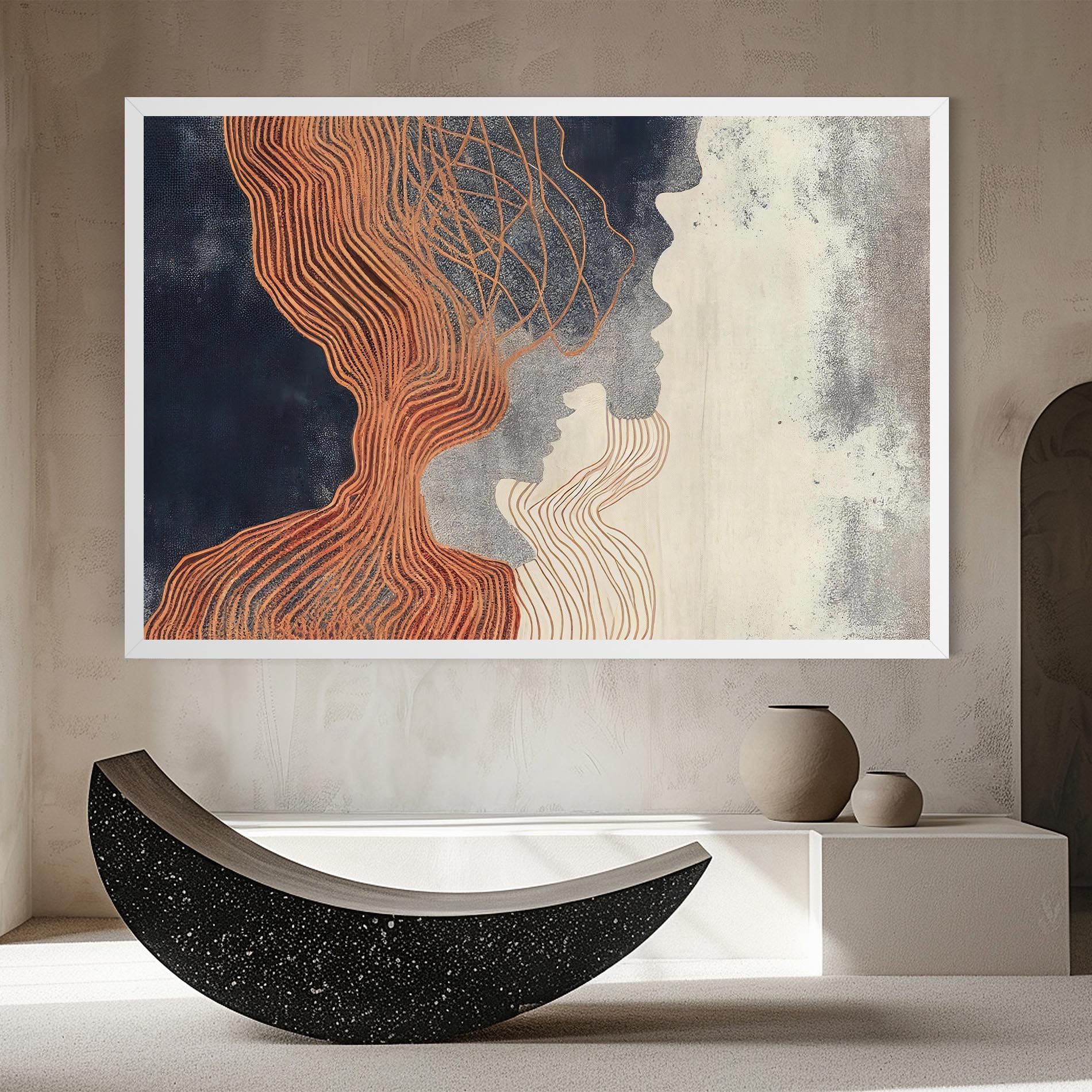 Orange Lines On Blue mockup 8