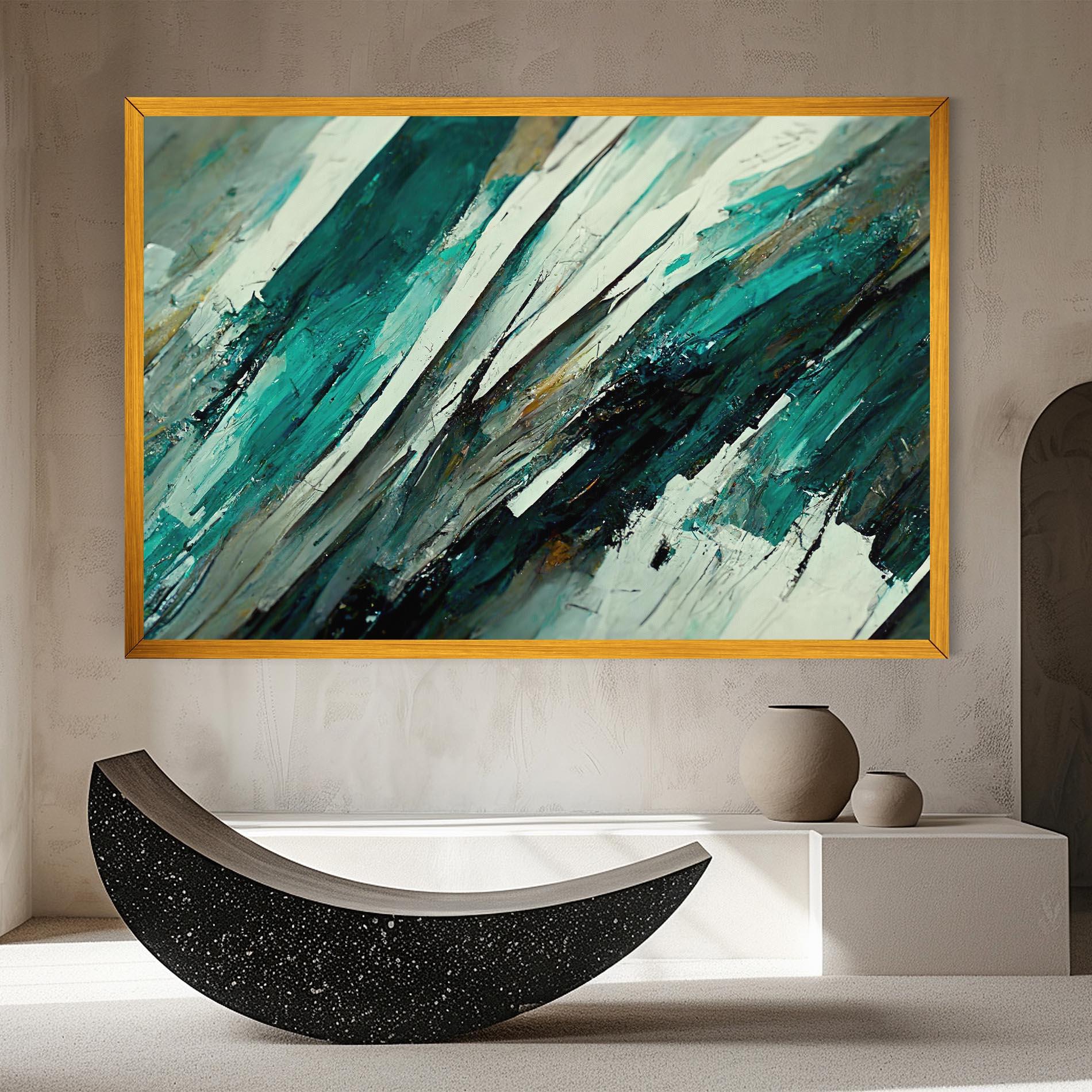 Leinwandbild Abstract Green Artwork mockup 8