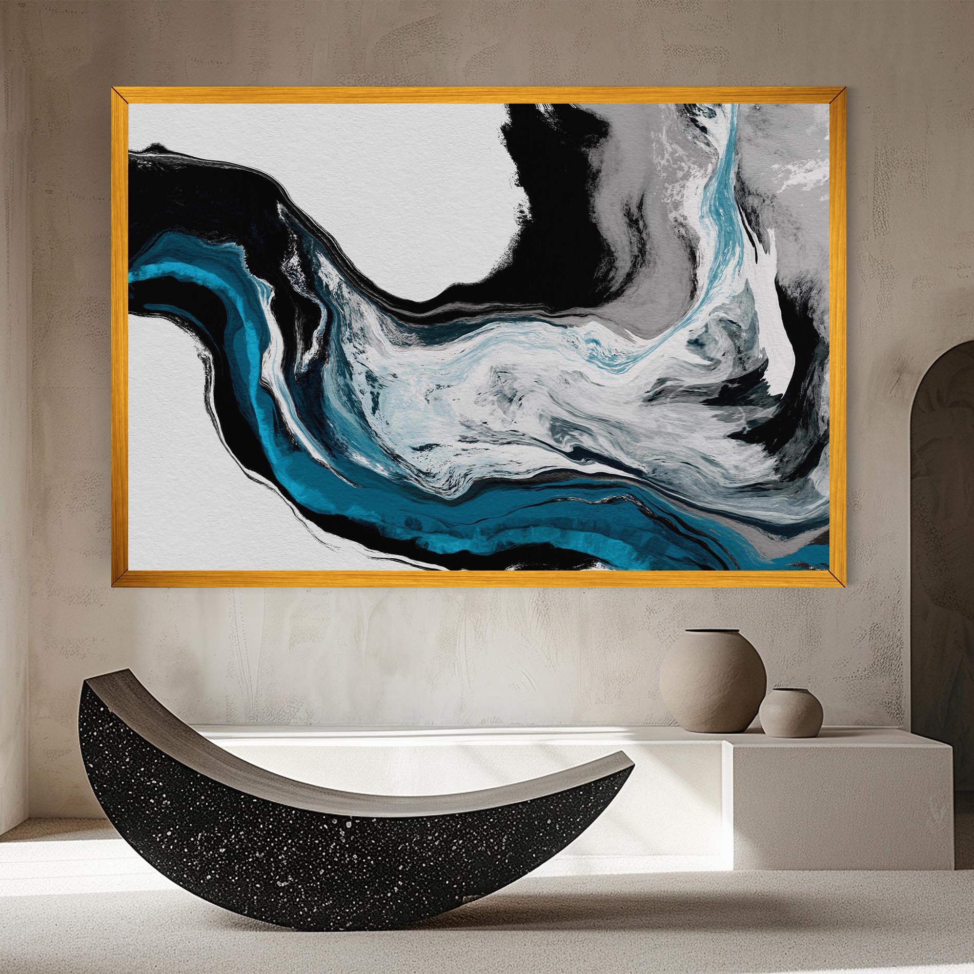 Leinwandbild Beautiful Abstract Wave mockup 8