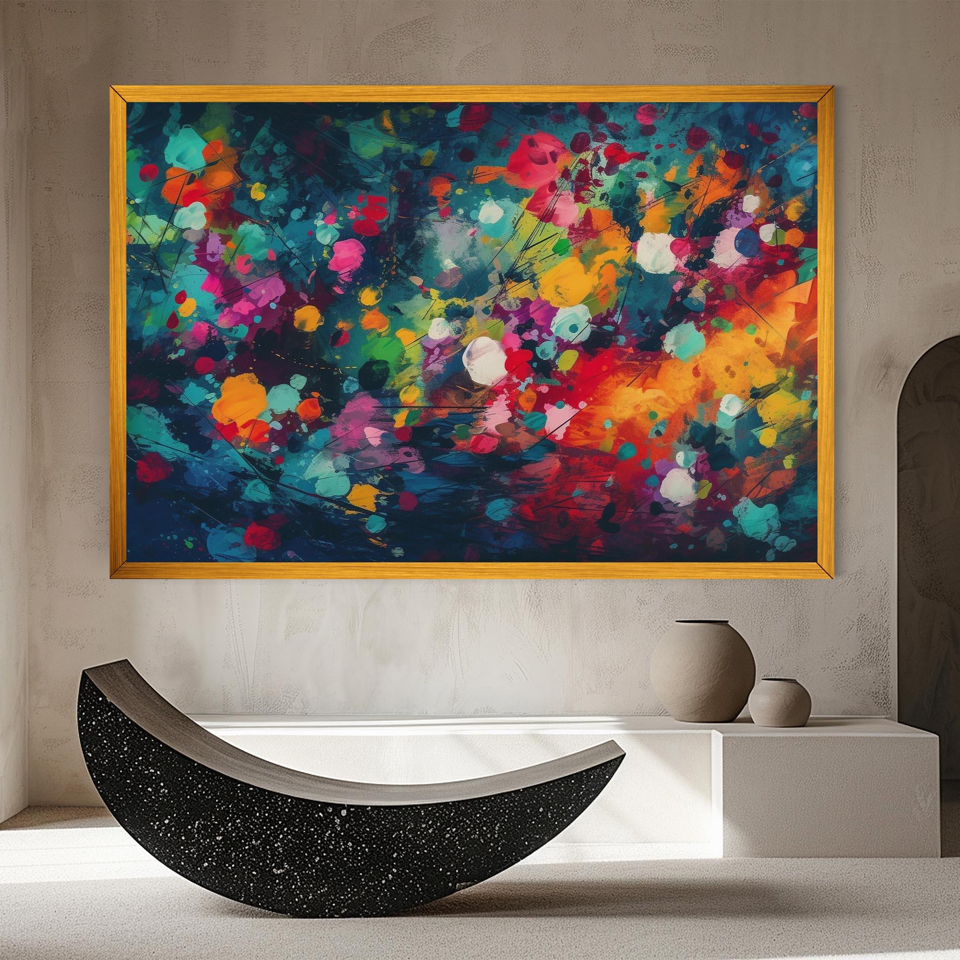 Leinwandbild Colors Blue Background mockup 8