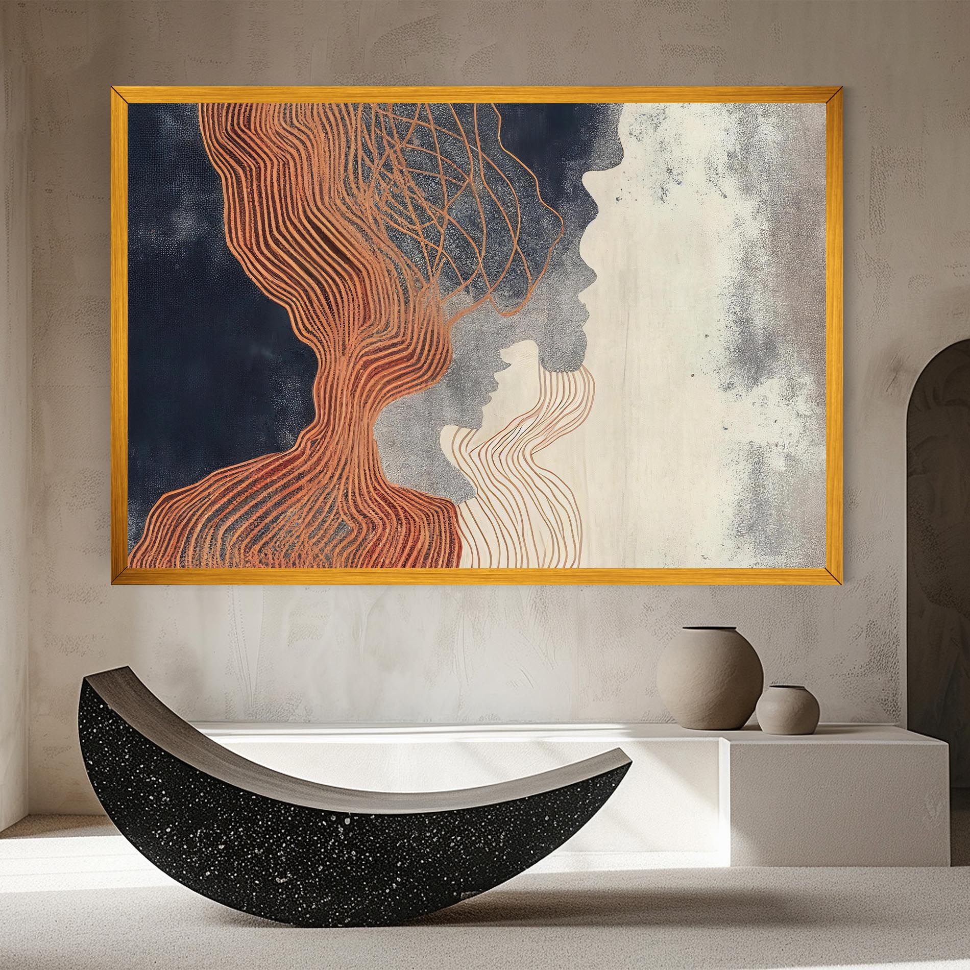 Orange Lines On Blue mockup 8