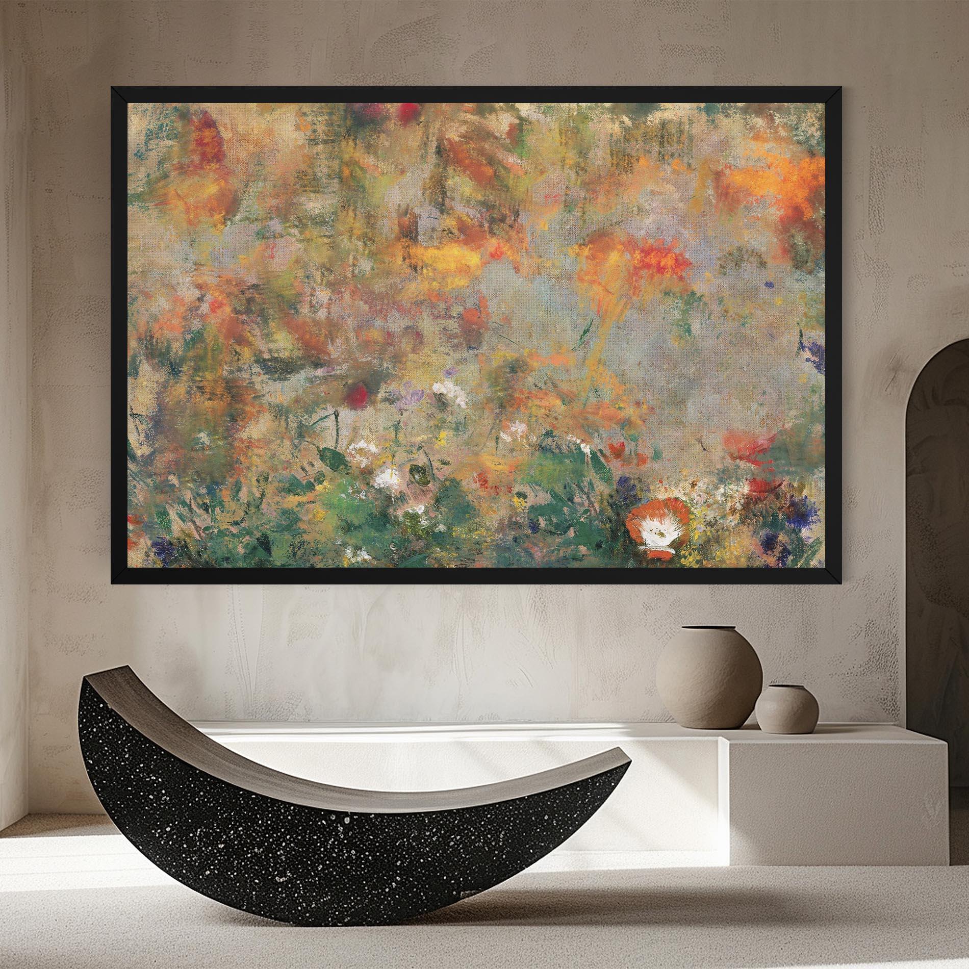 Leinwandbild Abstract Flowers mockup 8