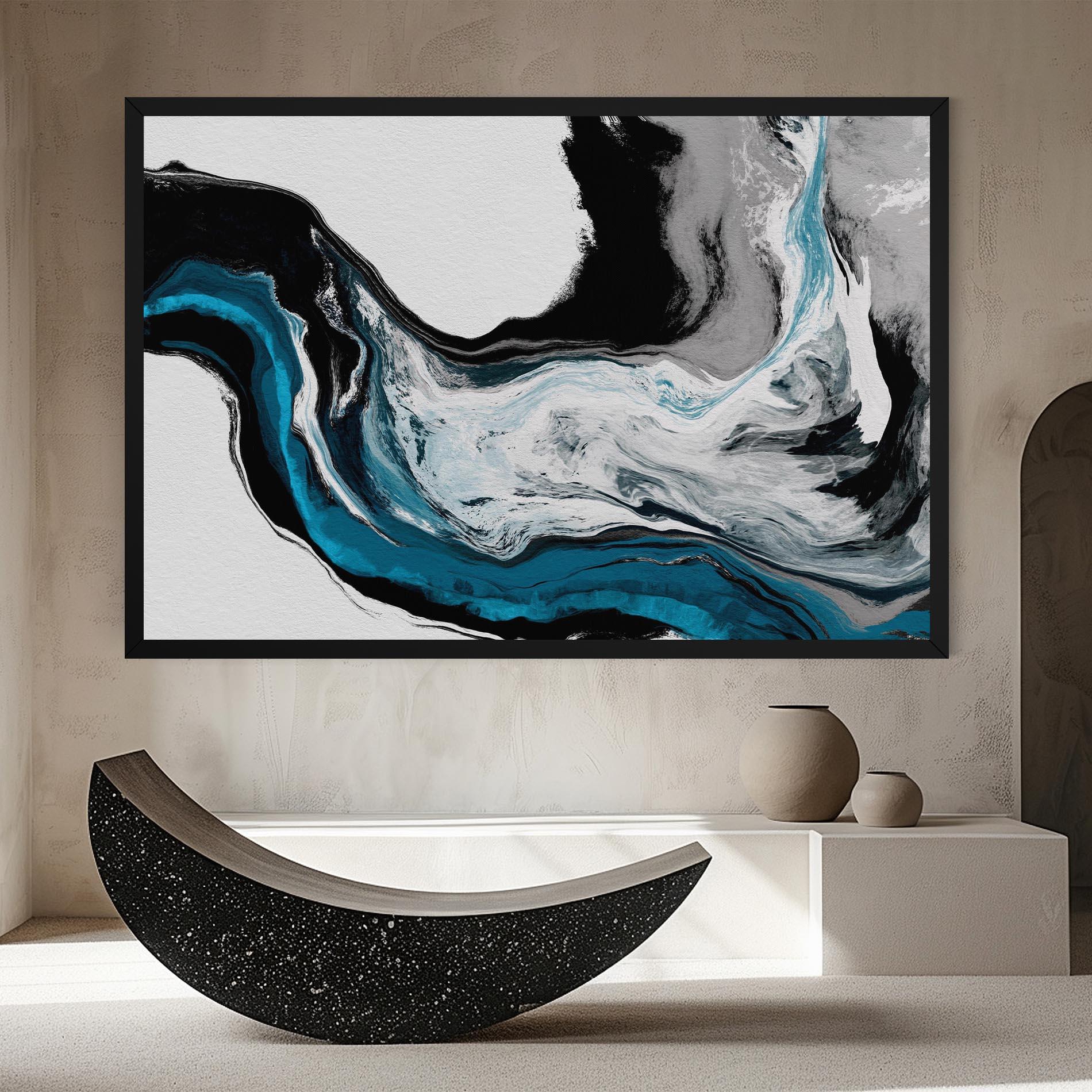 Leinwandbild Beautiful Abstract Wave mockup 8