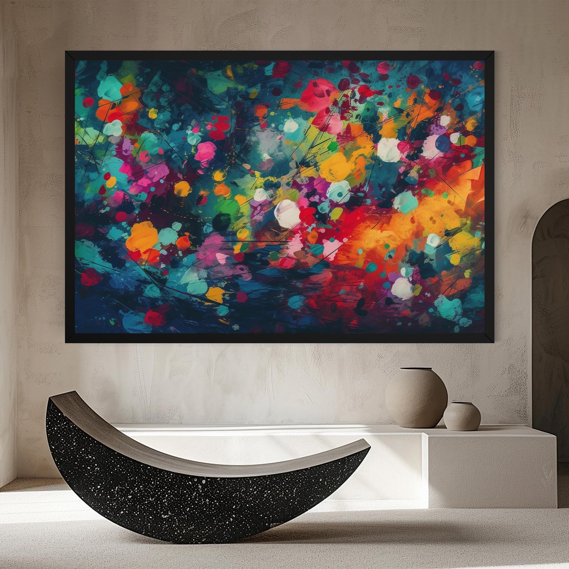 Leinwandbild Colors Blue Background mockup 8