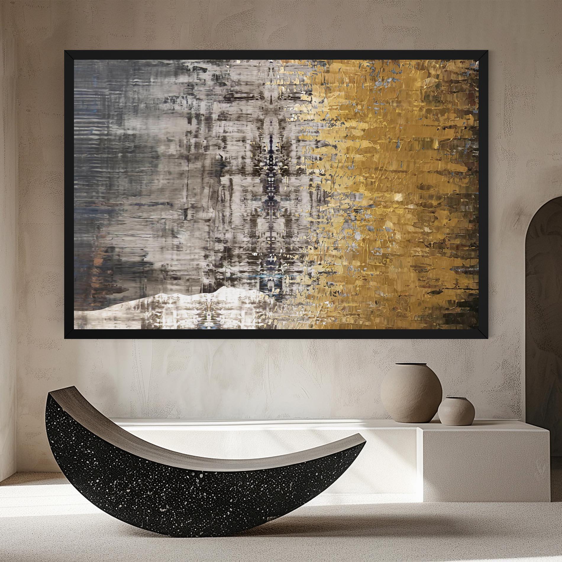 Leinwandbild Gold Oil Paint mockup 8