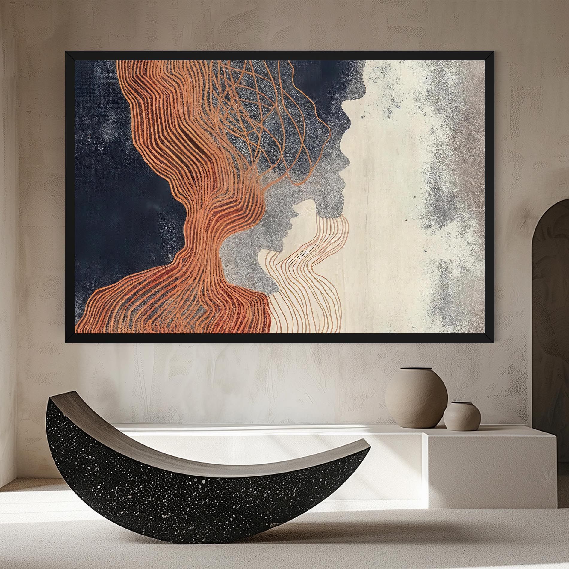 Orange Lines On Blue mockup 8