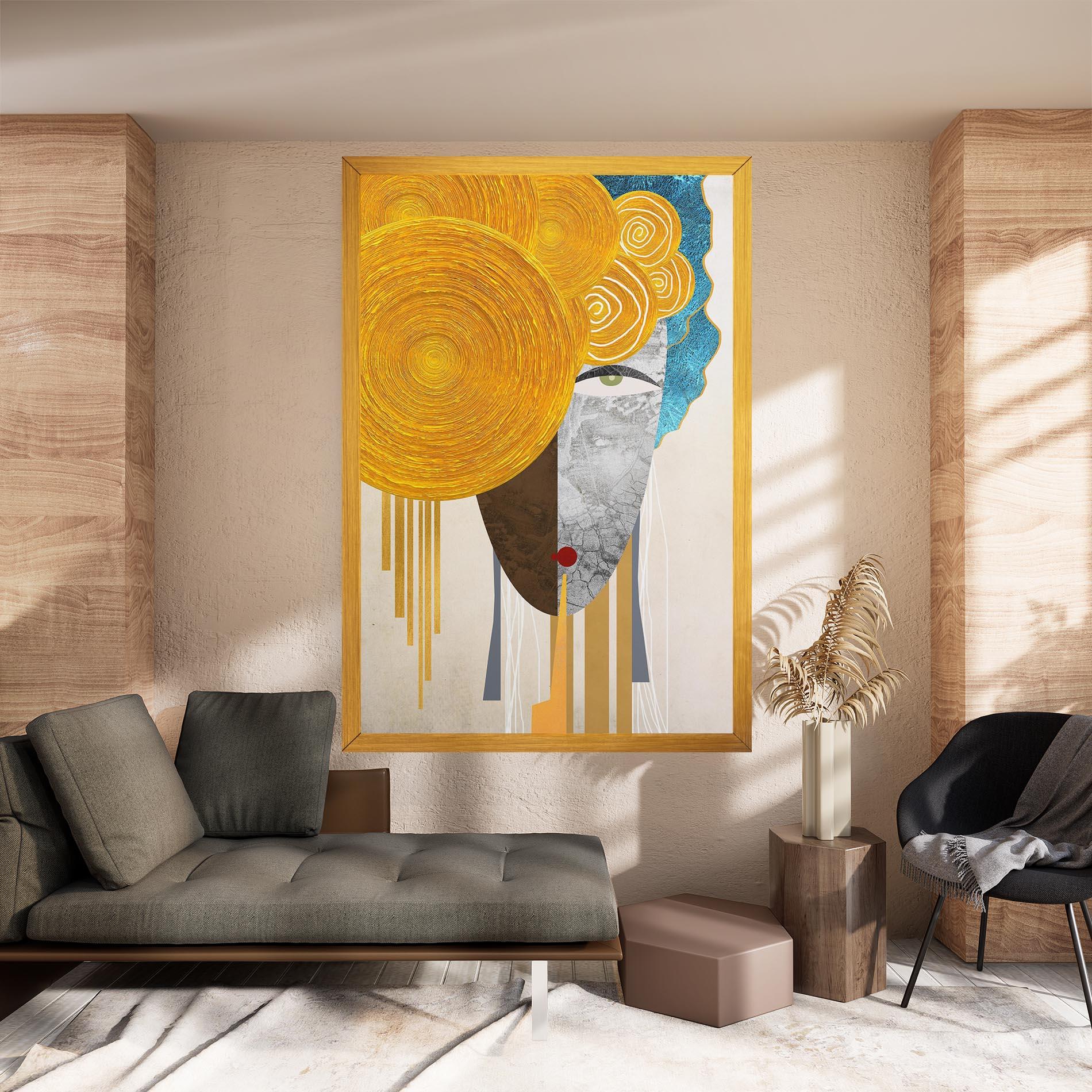 Leinwandbild Abstract Grey Face 1 mockup 8