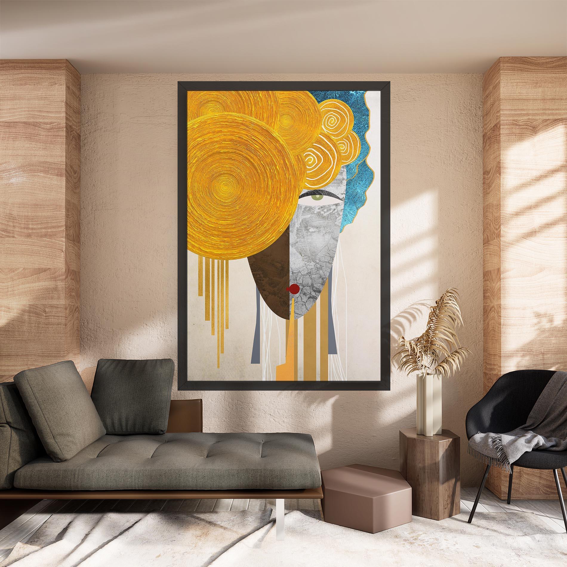 Leinwandbild Abstract Grey Face 1 mockup 8