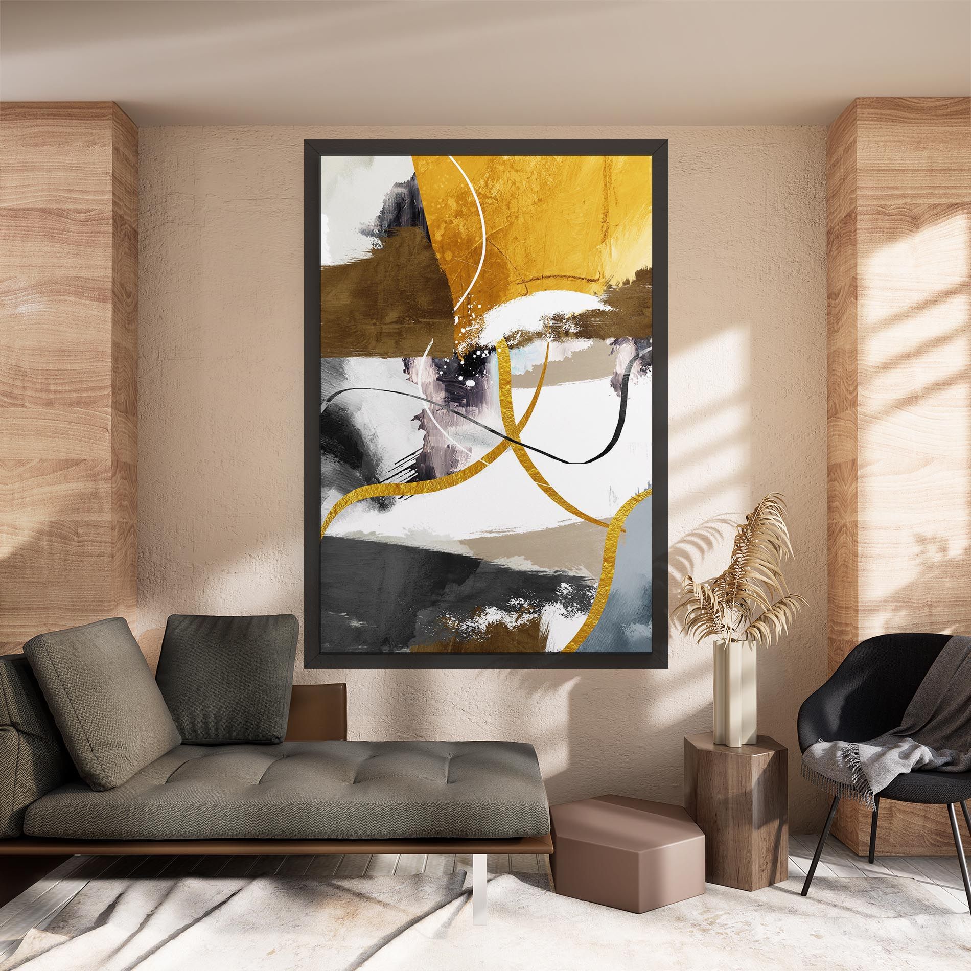Chaotic Golden Painting mockup 8