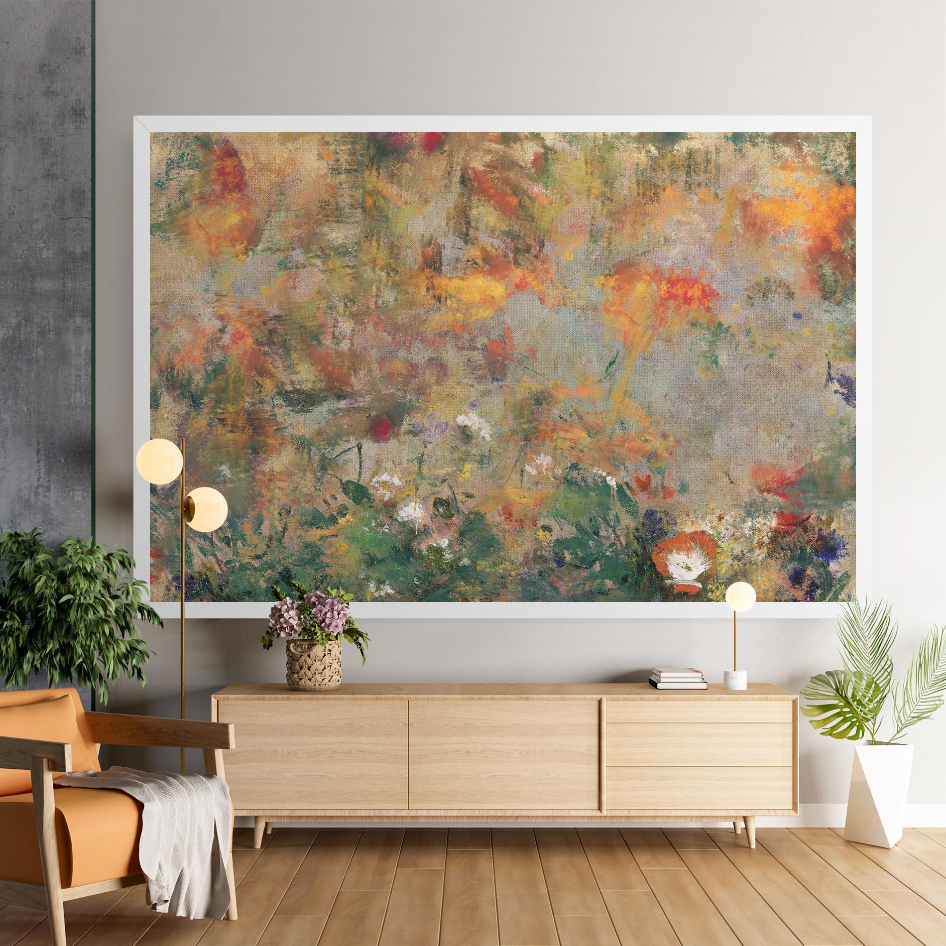 Leinwandbild Abstract Flowers mockup 9