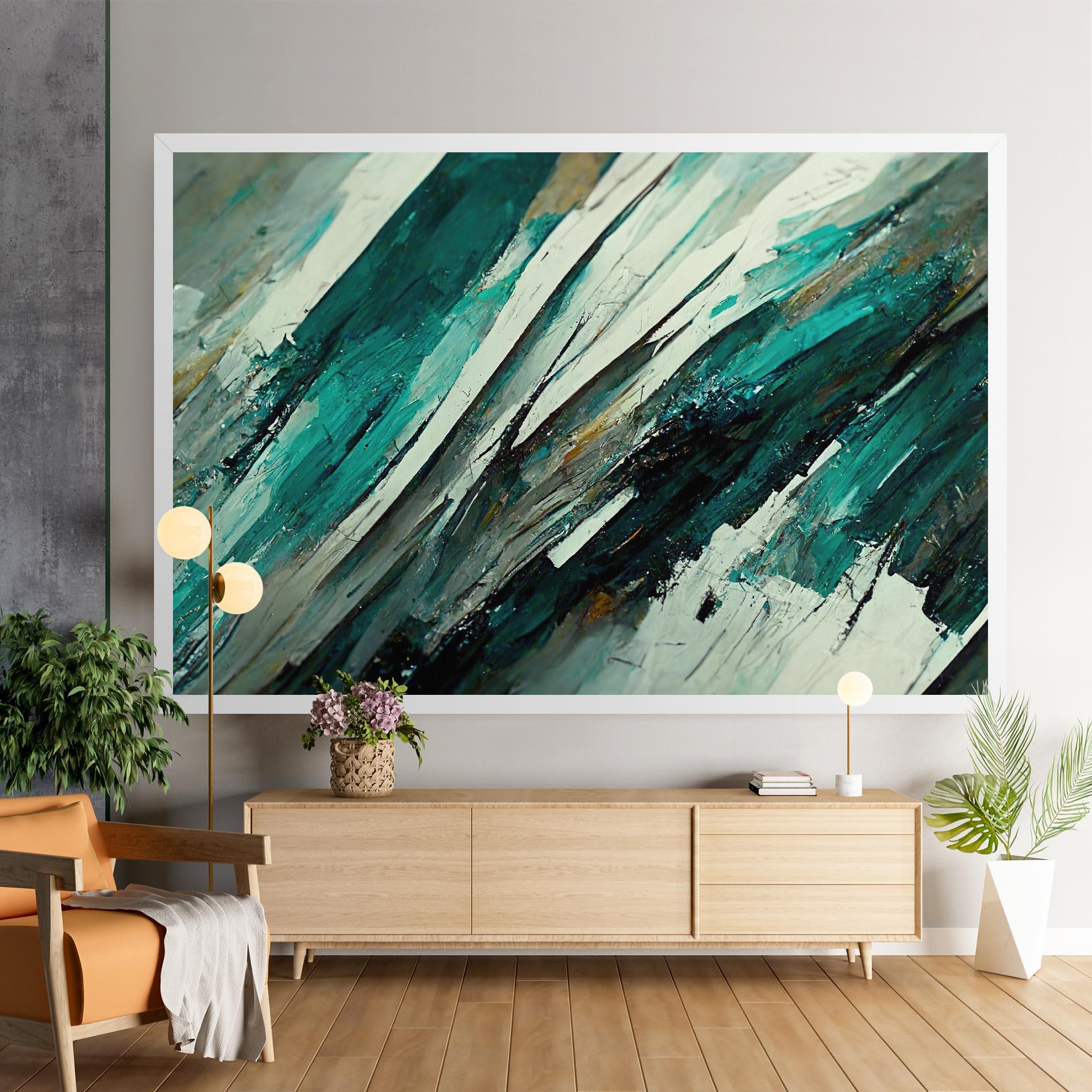 Leinwandbild Abstract Green Artwork mockup 9