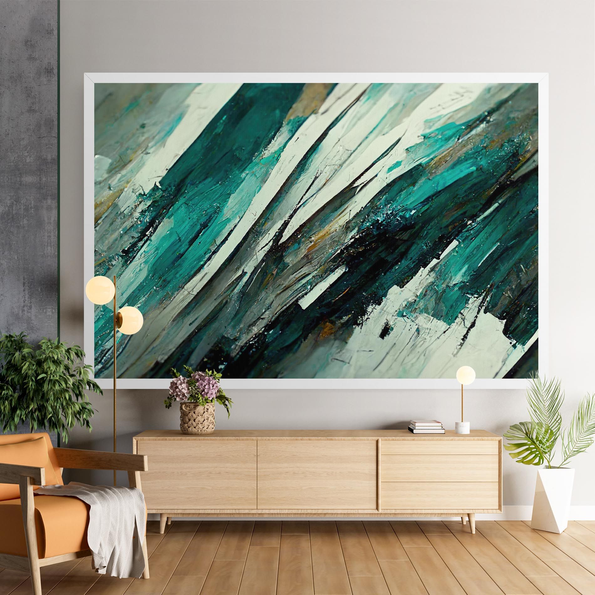 Abstract Green Artwork mockup 9