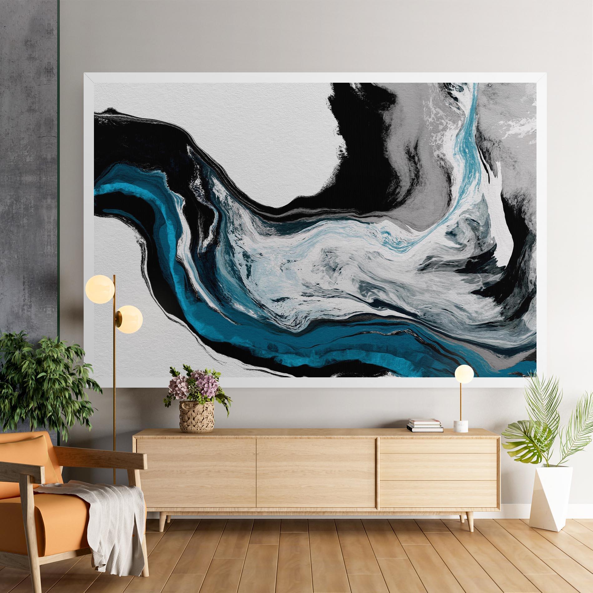 Leinwandbild Beautiful Abstract Wave mockup 9