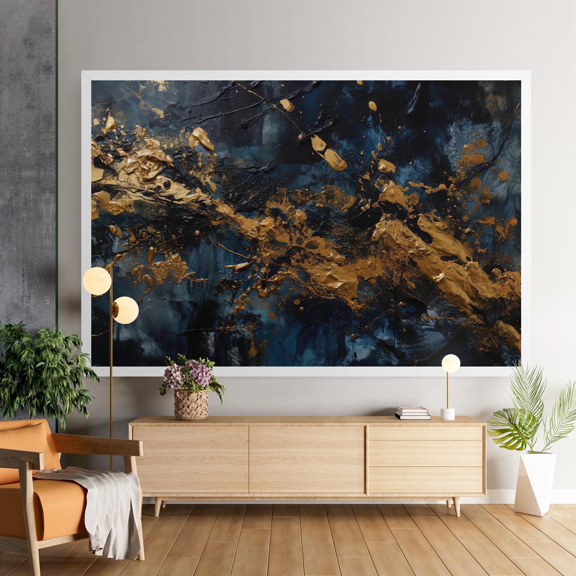 Leinwandbild Gold Explosion mockup 9