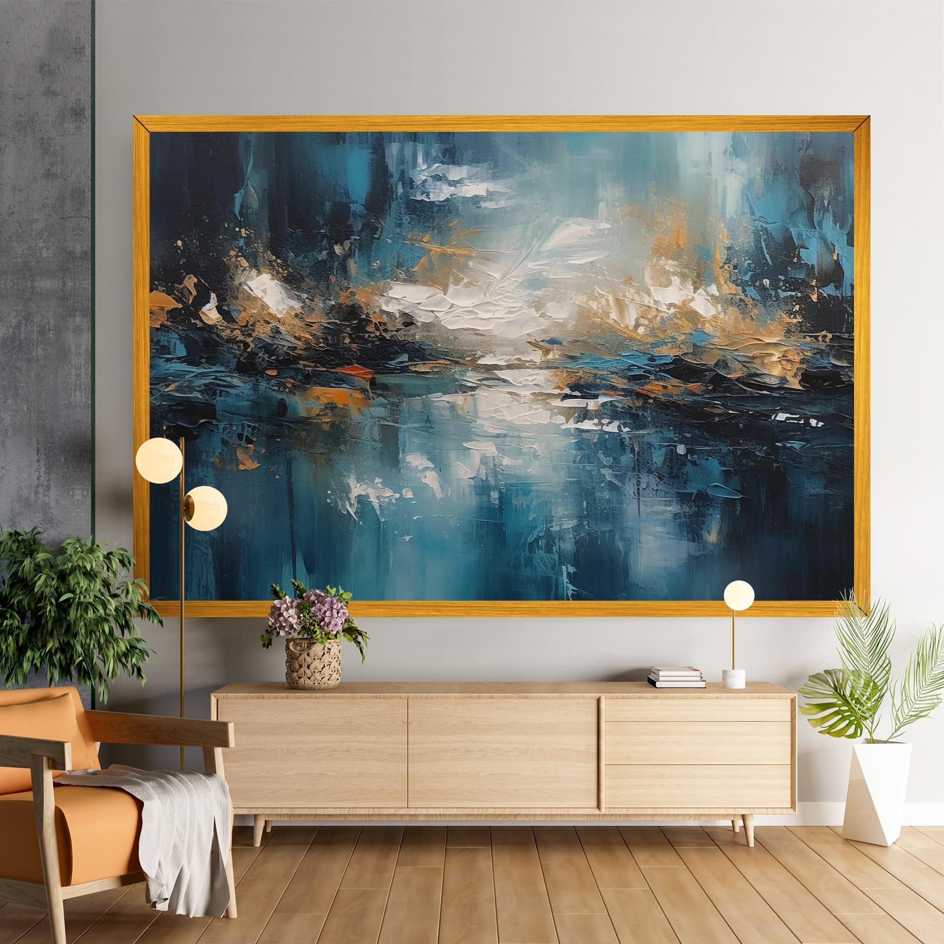 Abstract Blue Art mockup 9