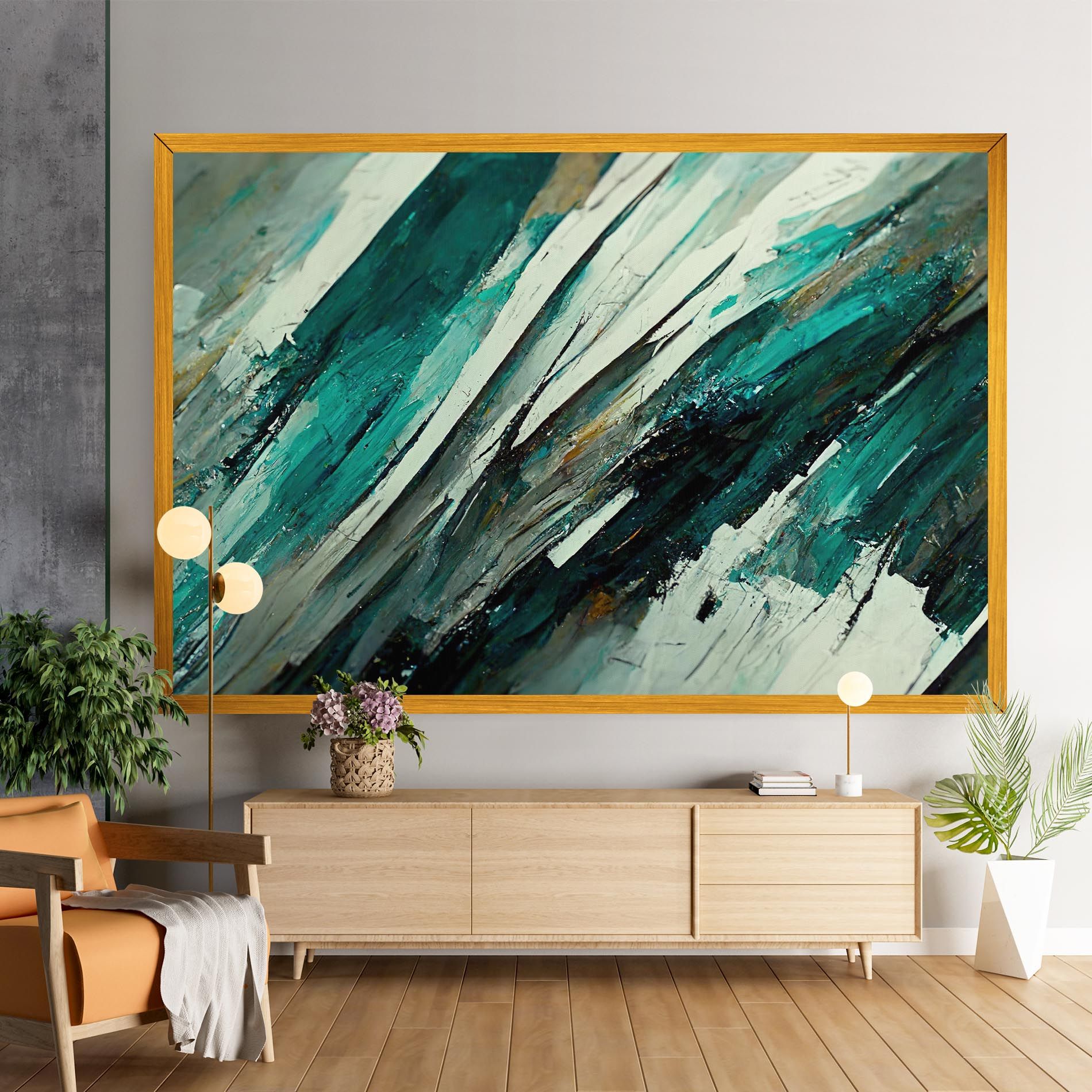 Abstract Green Artwork mockup 9