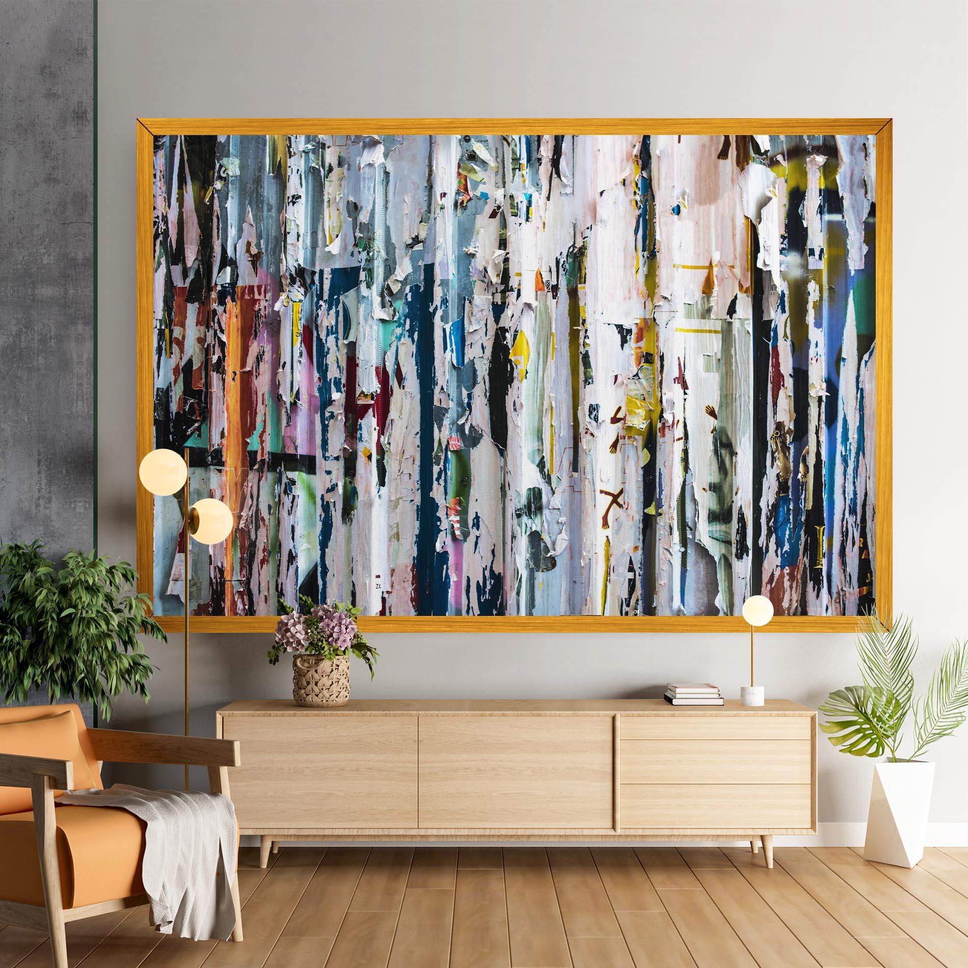 Leinwandbild Abstract Torn Paper mockup 9