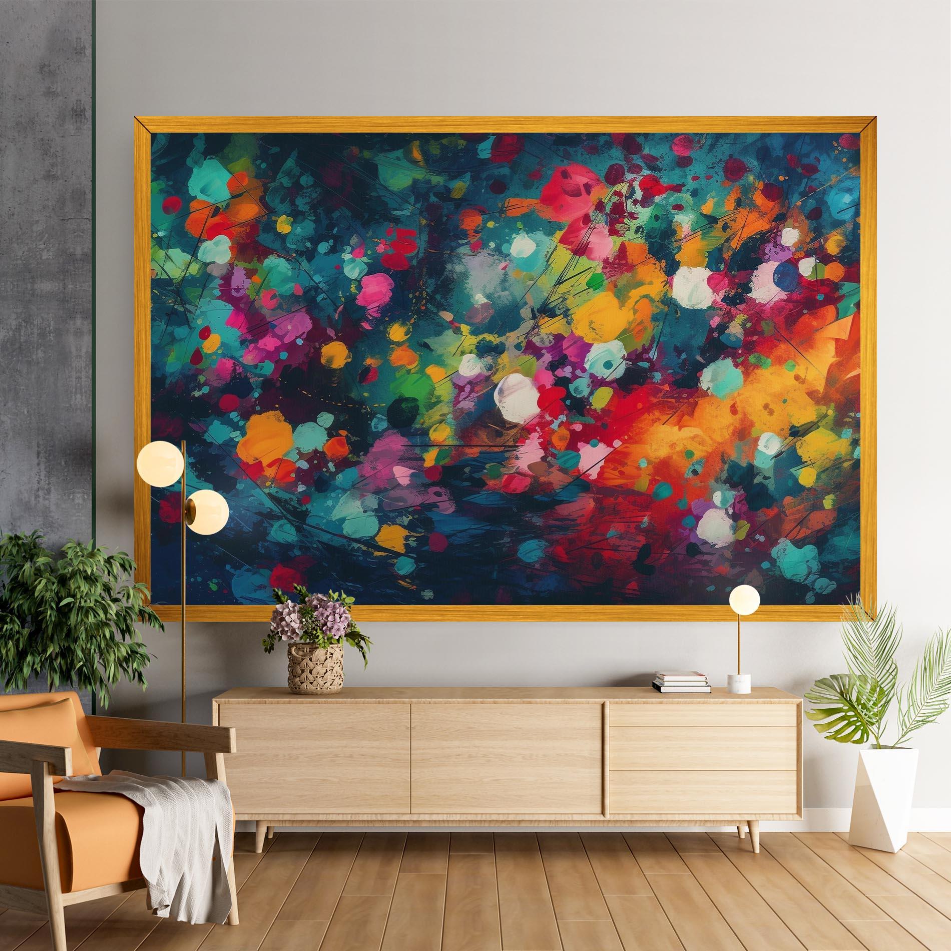 Leinwandbild Colors Blue Background mockup 9