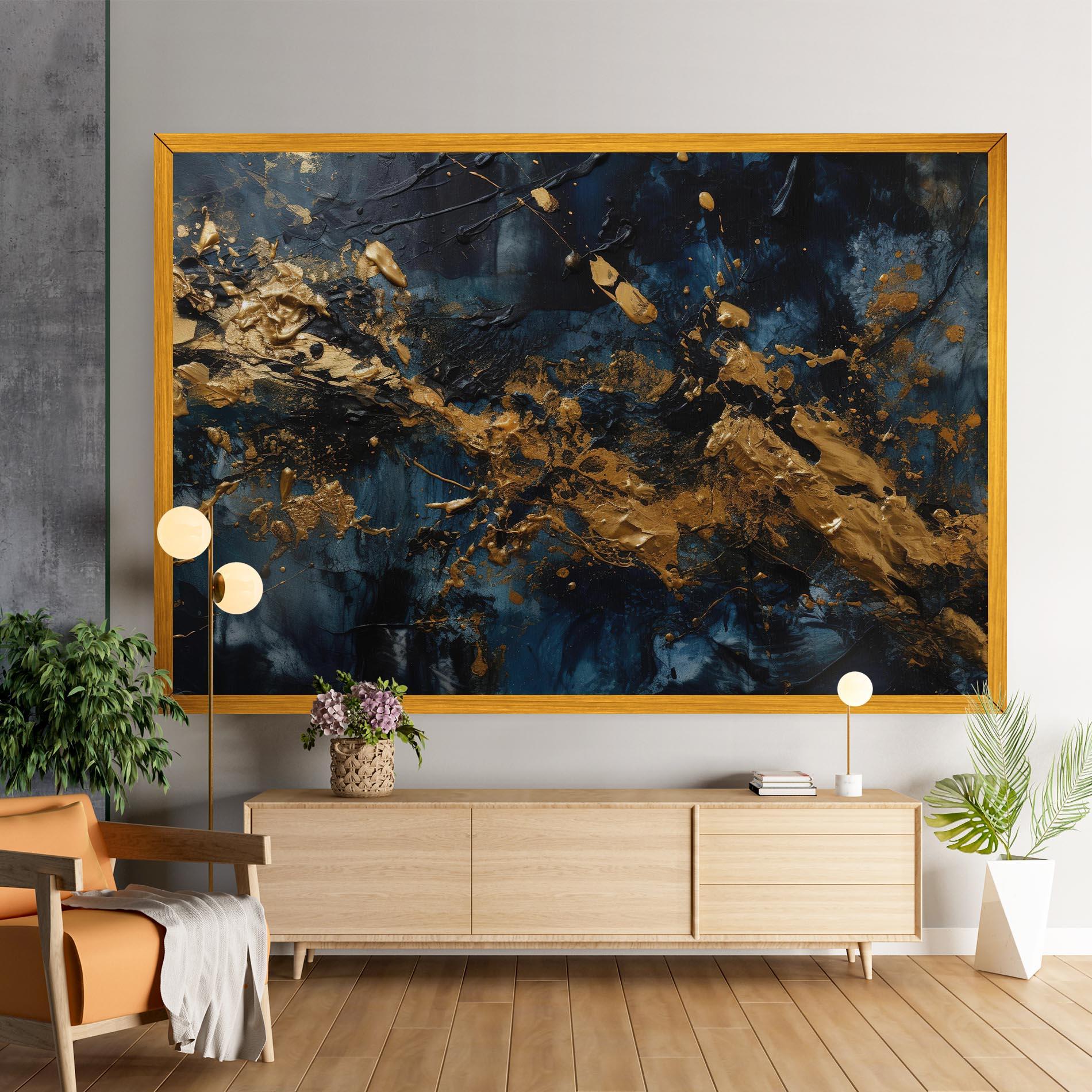 Leinwandbild Gold Explosion mockup 9