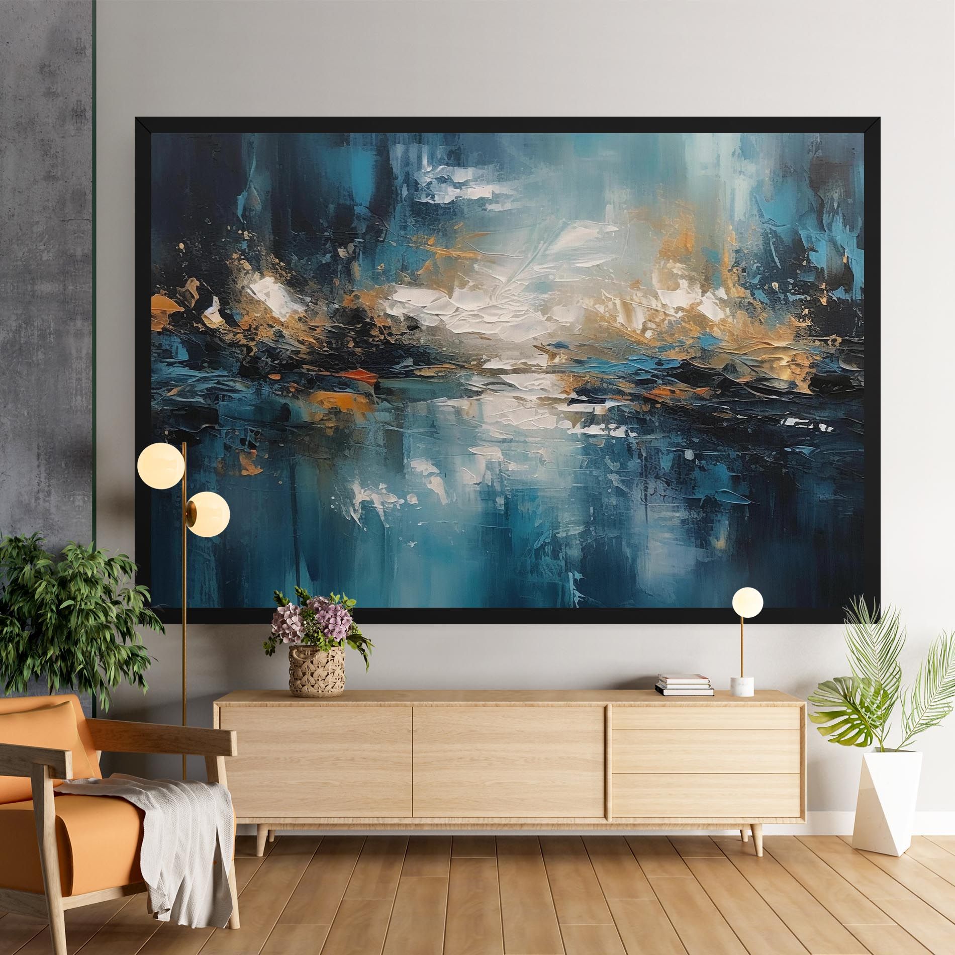 Abstract Blue Art mockup 9