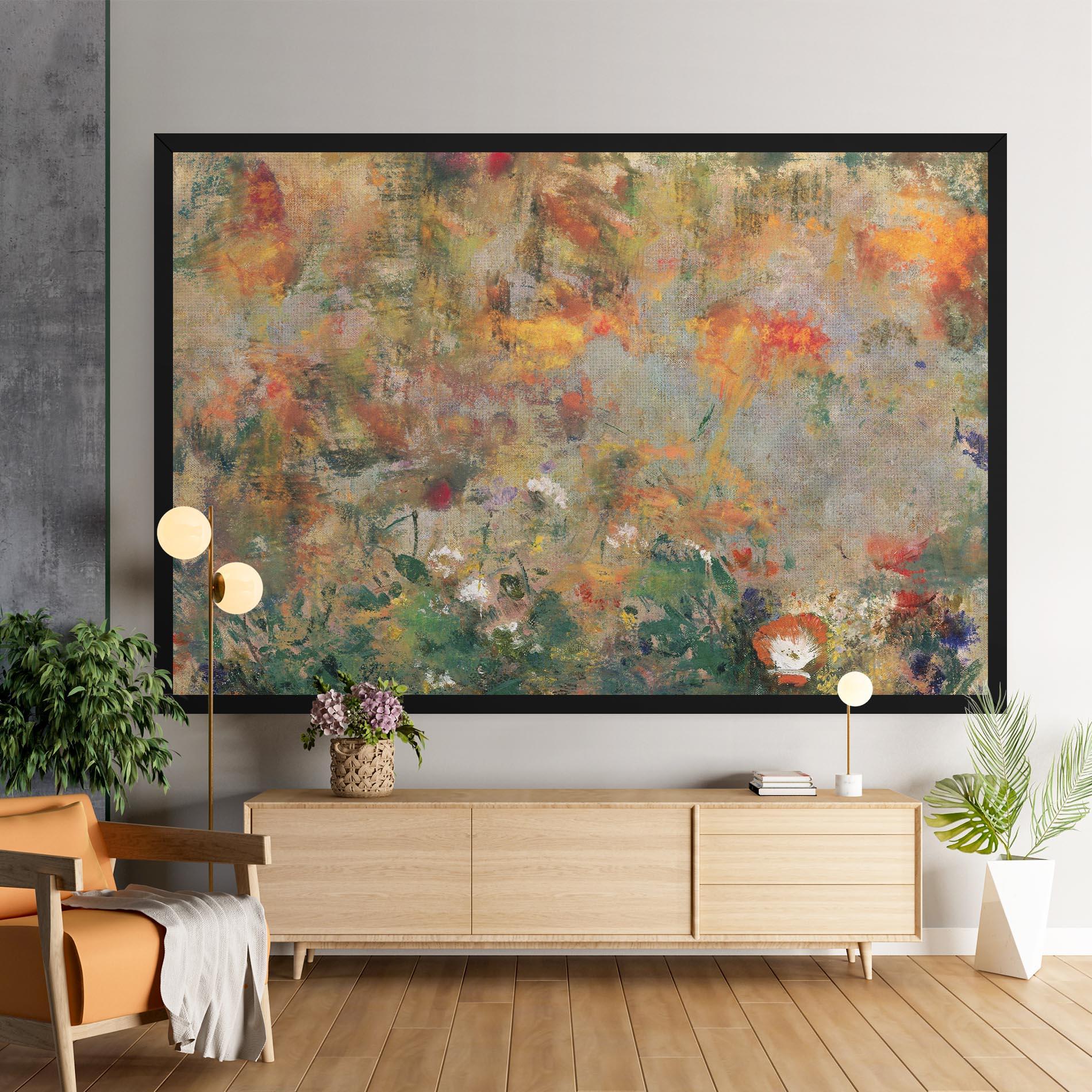 Leinwandbild Abstract Flowers mockup 9