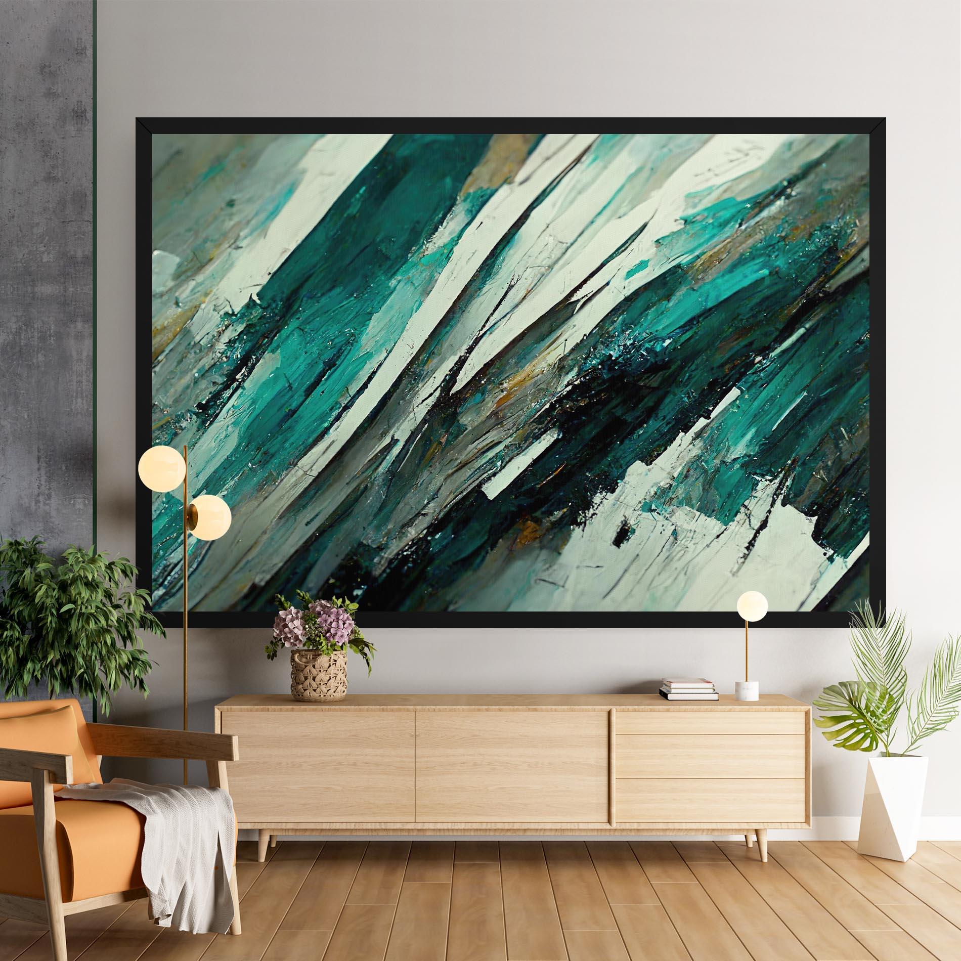 Leinwandbild Abstract Green Artwork mockup 9