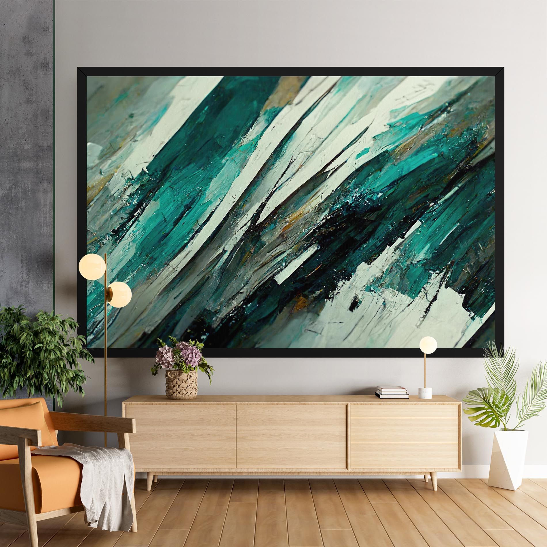 Abstract Green Artwork mockup 9