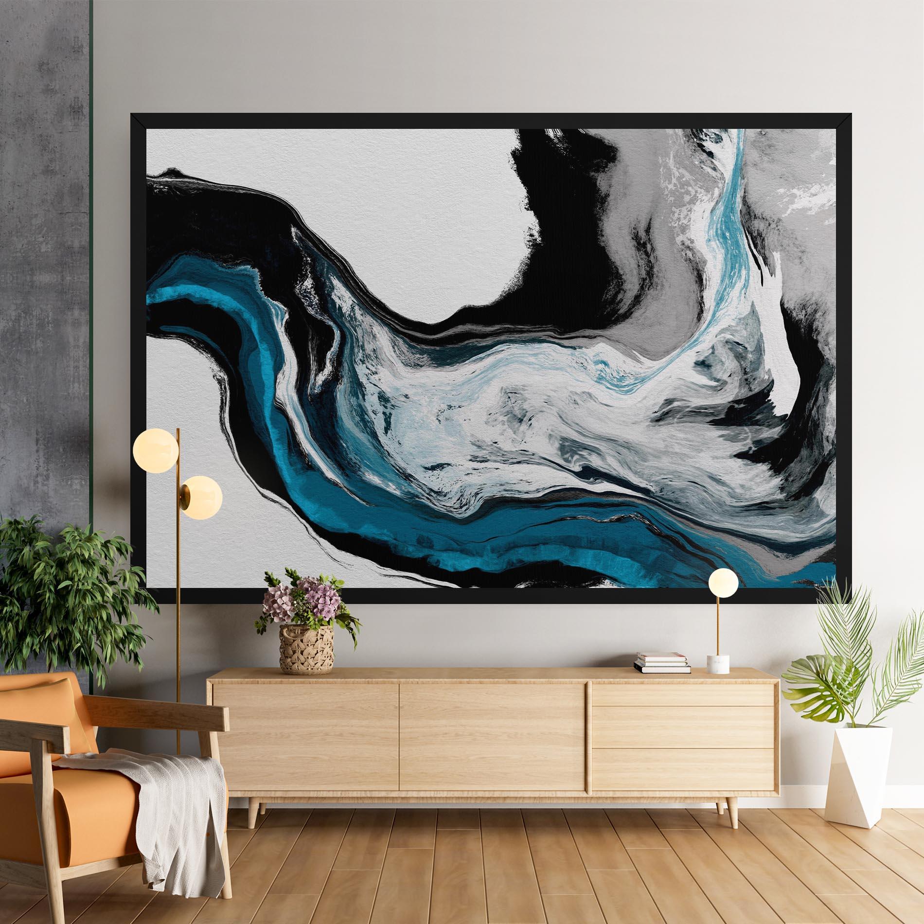 Leinwandbild Beautiful Abstract Wave mockup 9