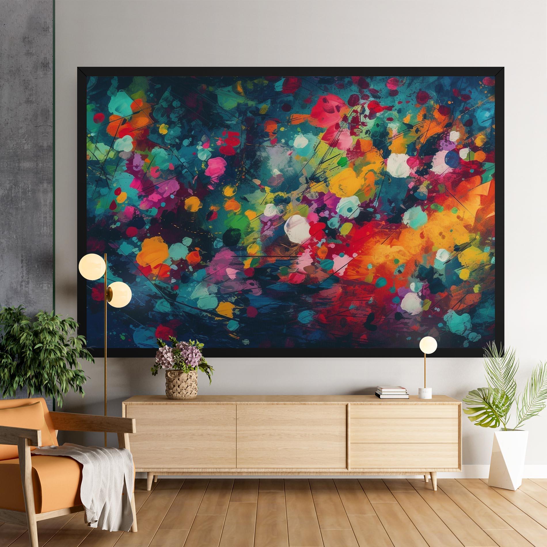 Leinwandbild Colors Blue Background mockup 9