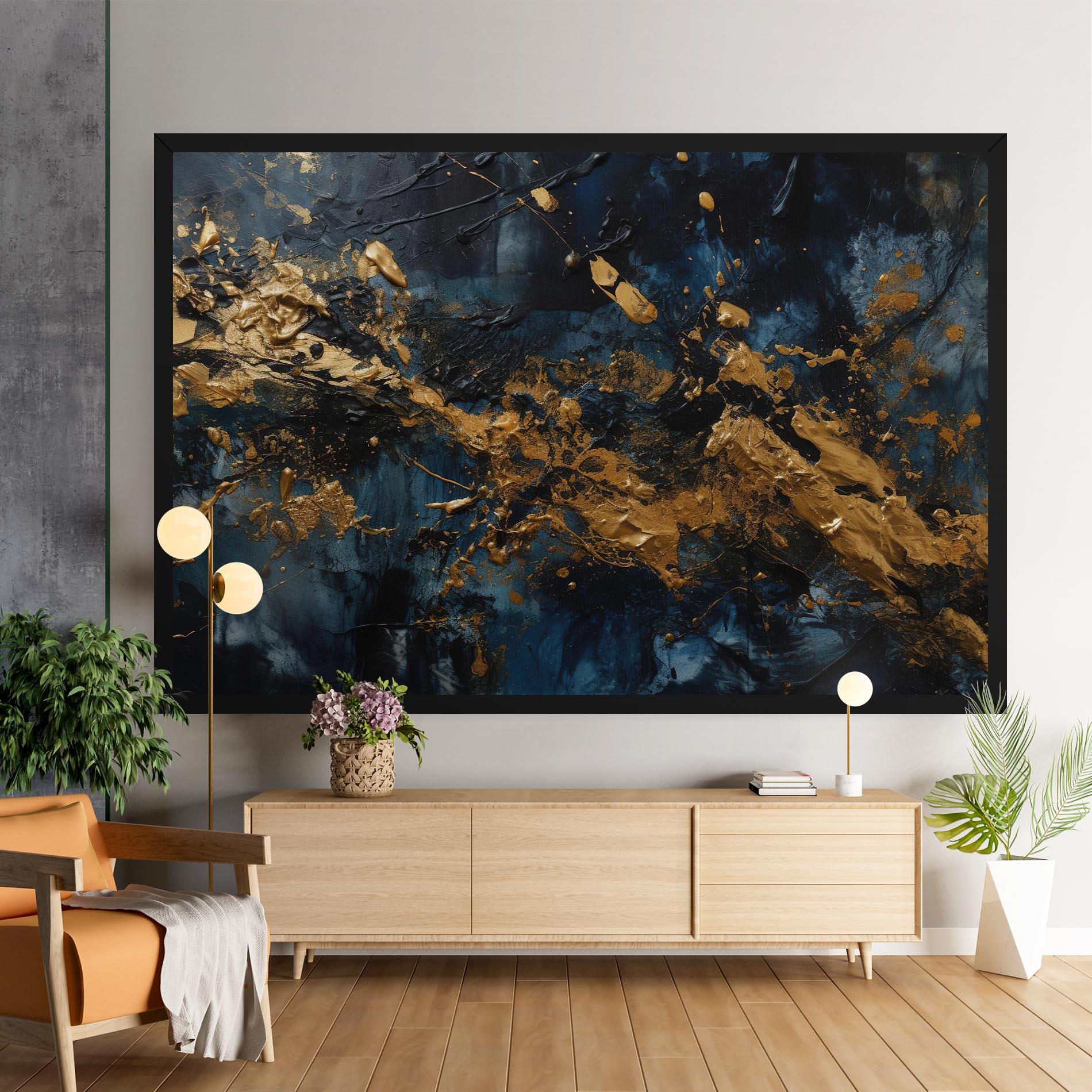 Leinwandbild Gold Explosion mockup 9