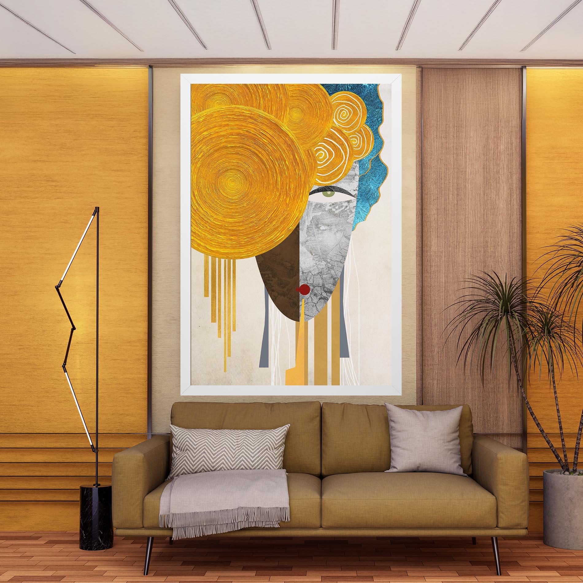 Leinwandbild Abstract Grey Face 1 mockup 9