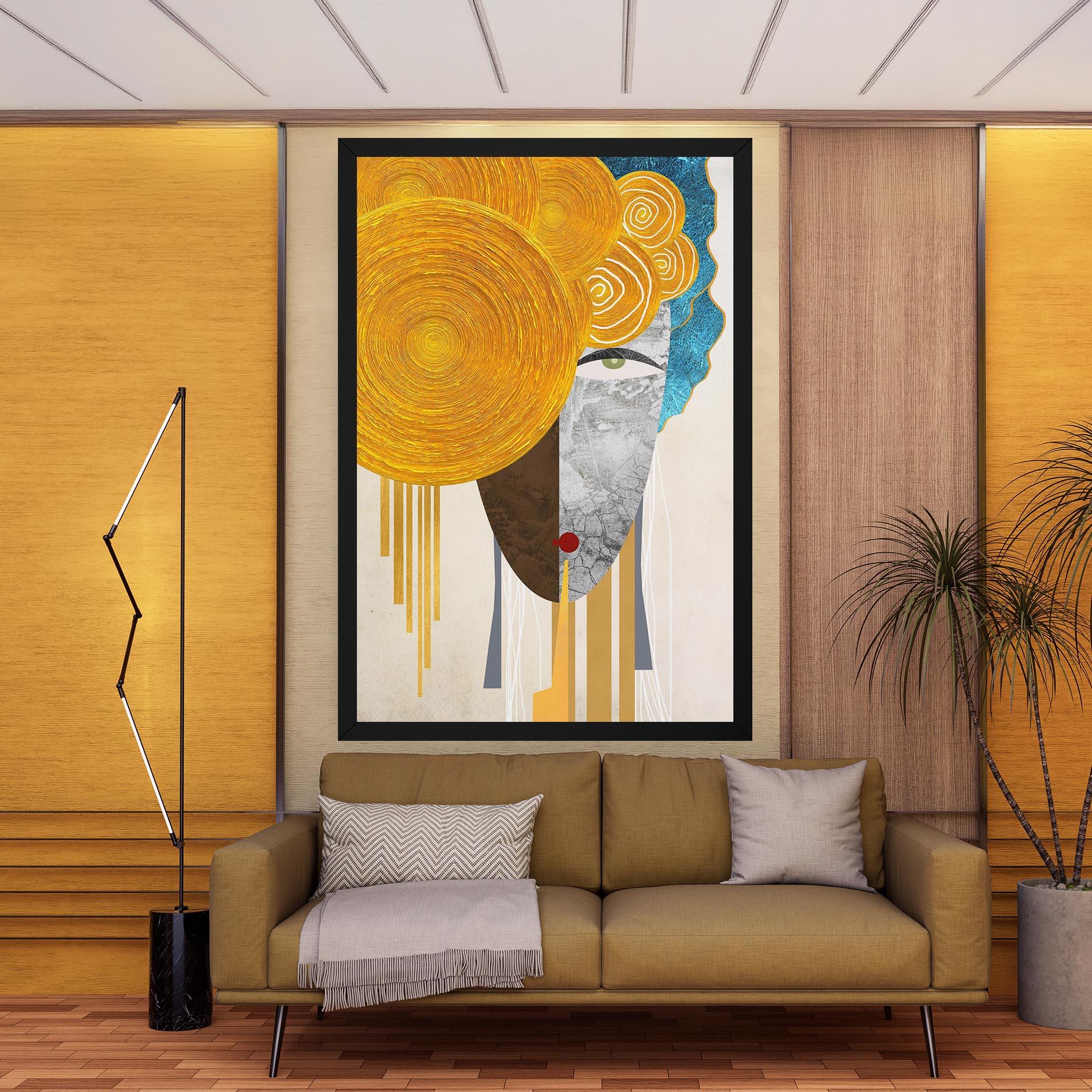 Leinwandbild Abstract Grey Face 1 mockup 9