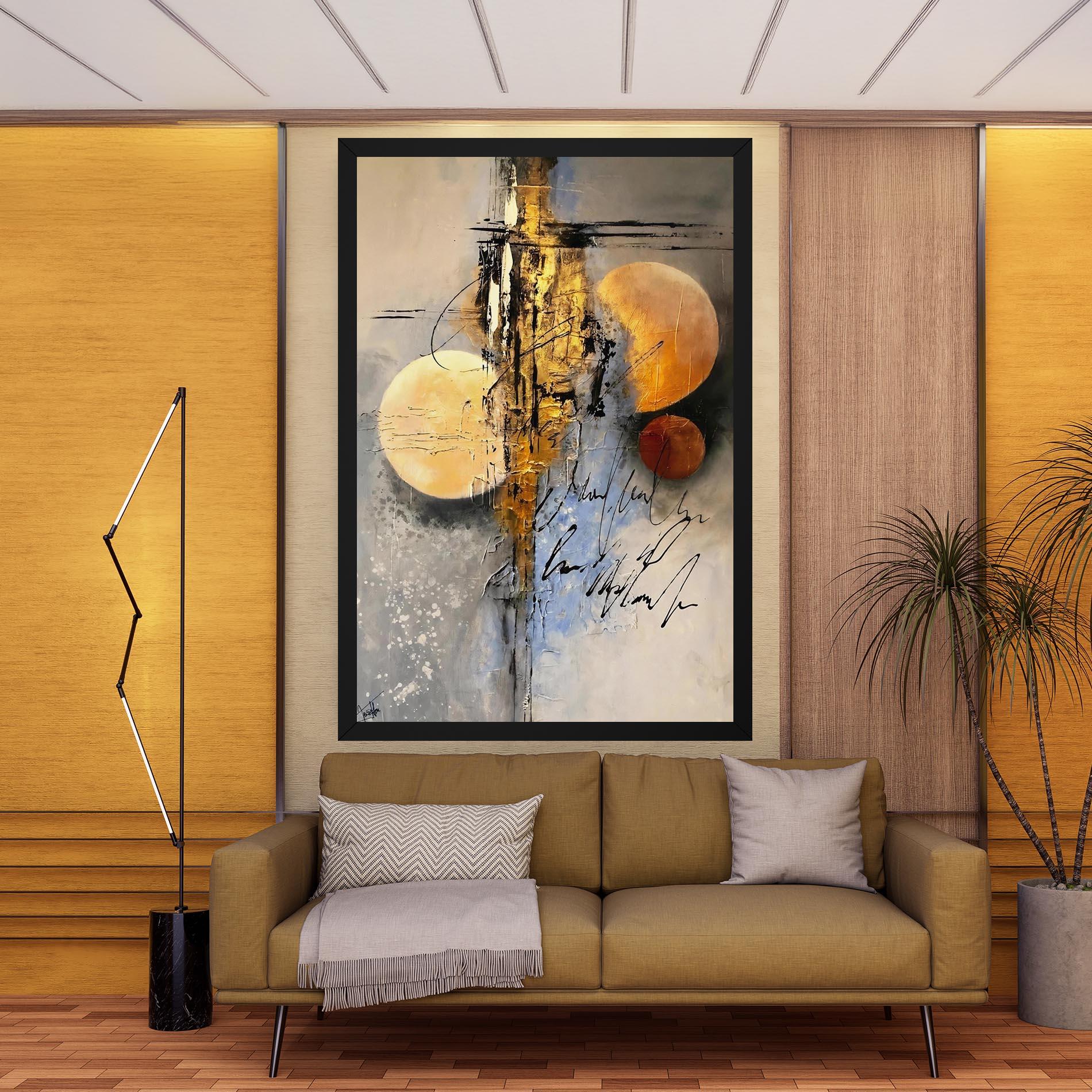 Leinwandbild Abstract Moons mockup 9