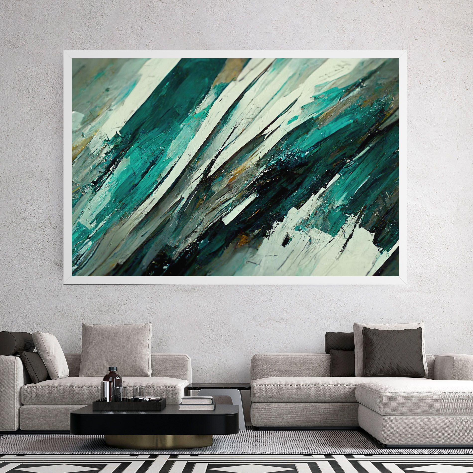 Abstract Green Artwork mockup 2