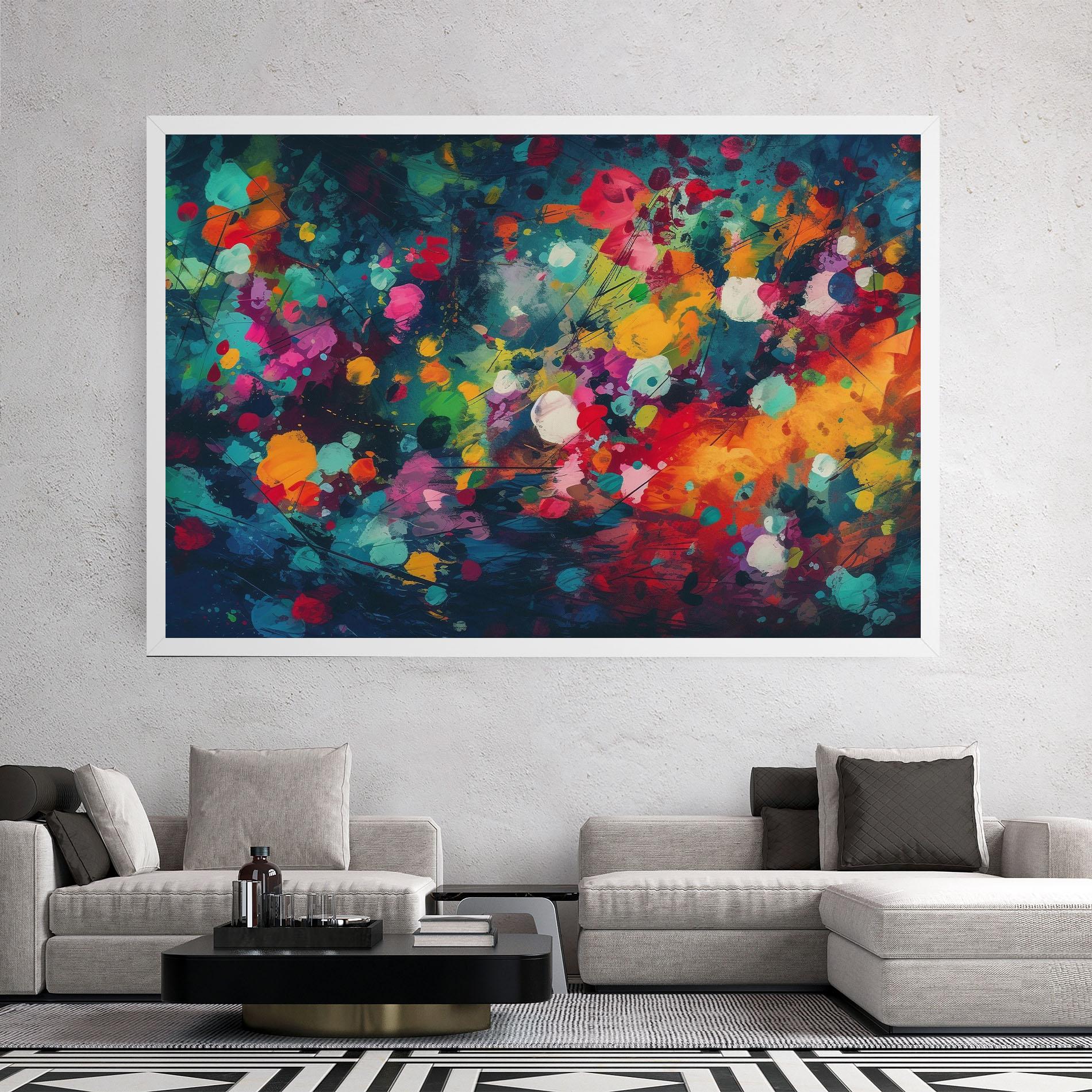 Leinwandbild Colors Blue Background mockup 2