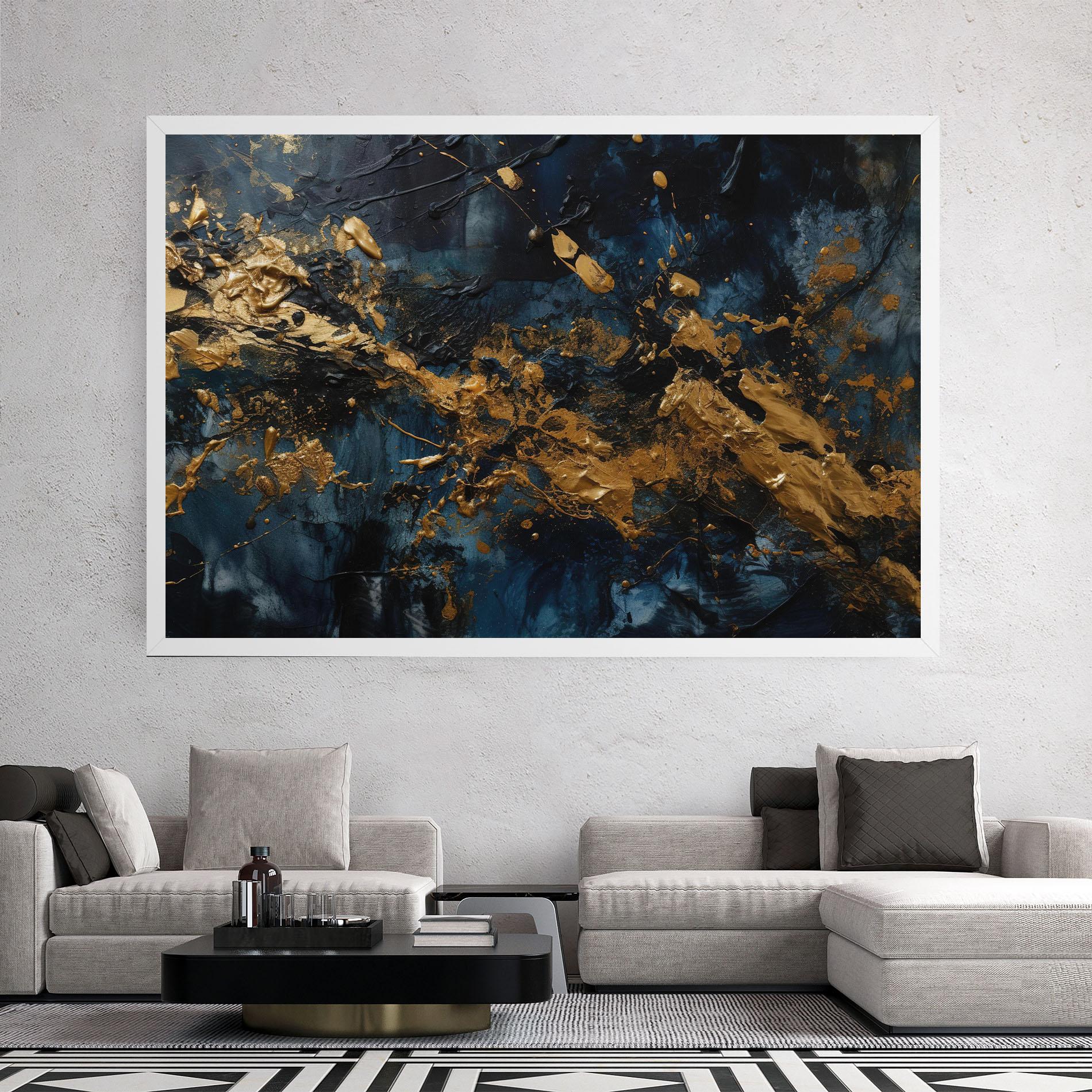 Leinwandbild Gold Explosion mockup 2