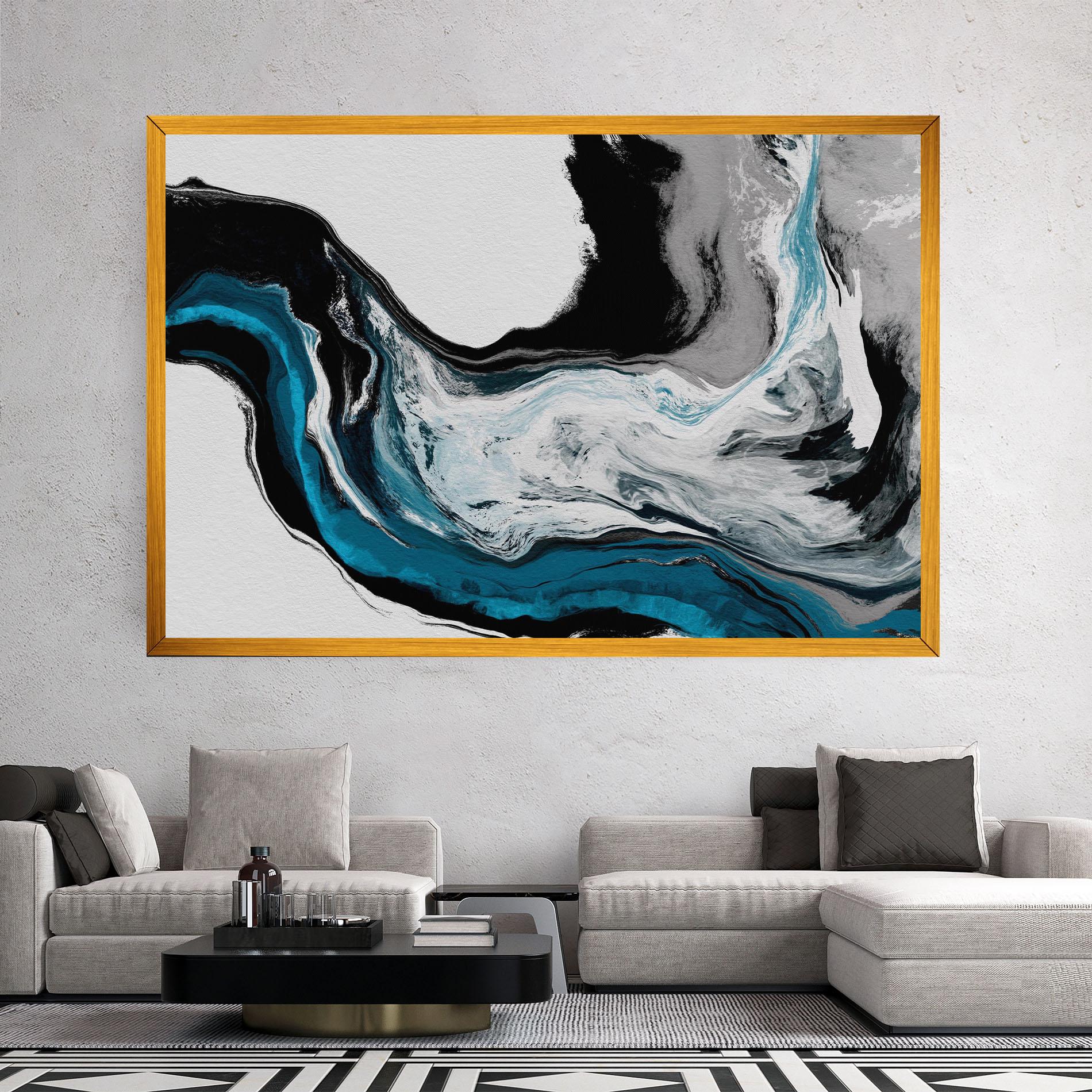 Leinwandbild Beautiful Abstract Wave mockup 2