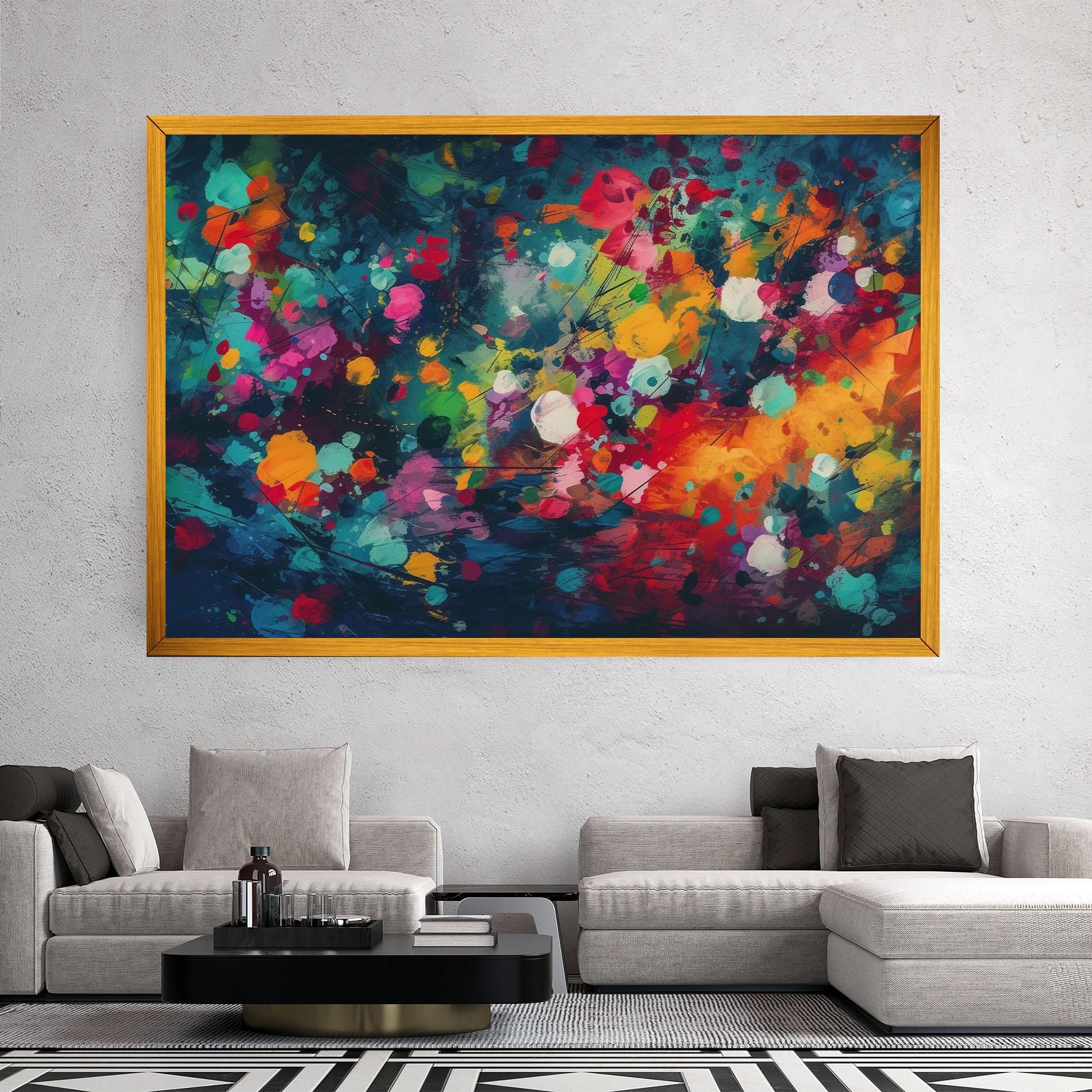 Leinwandbild Colors Blue Background mockup 2