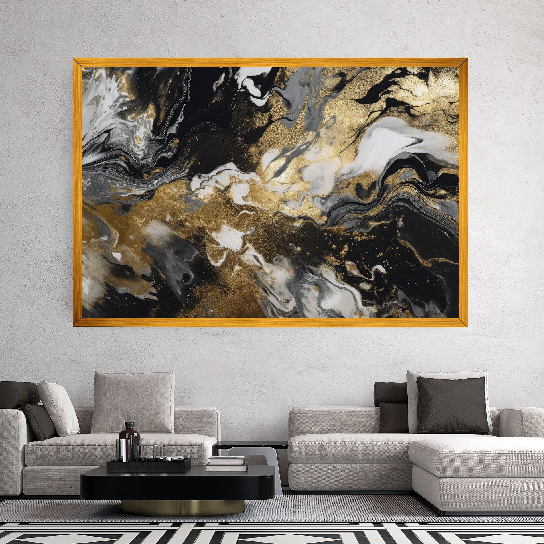 Gold Acrylic Fluid mockup 2