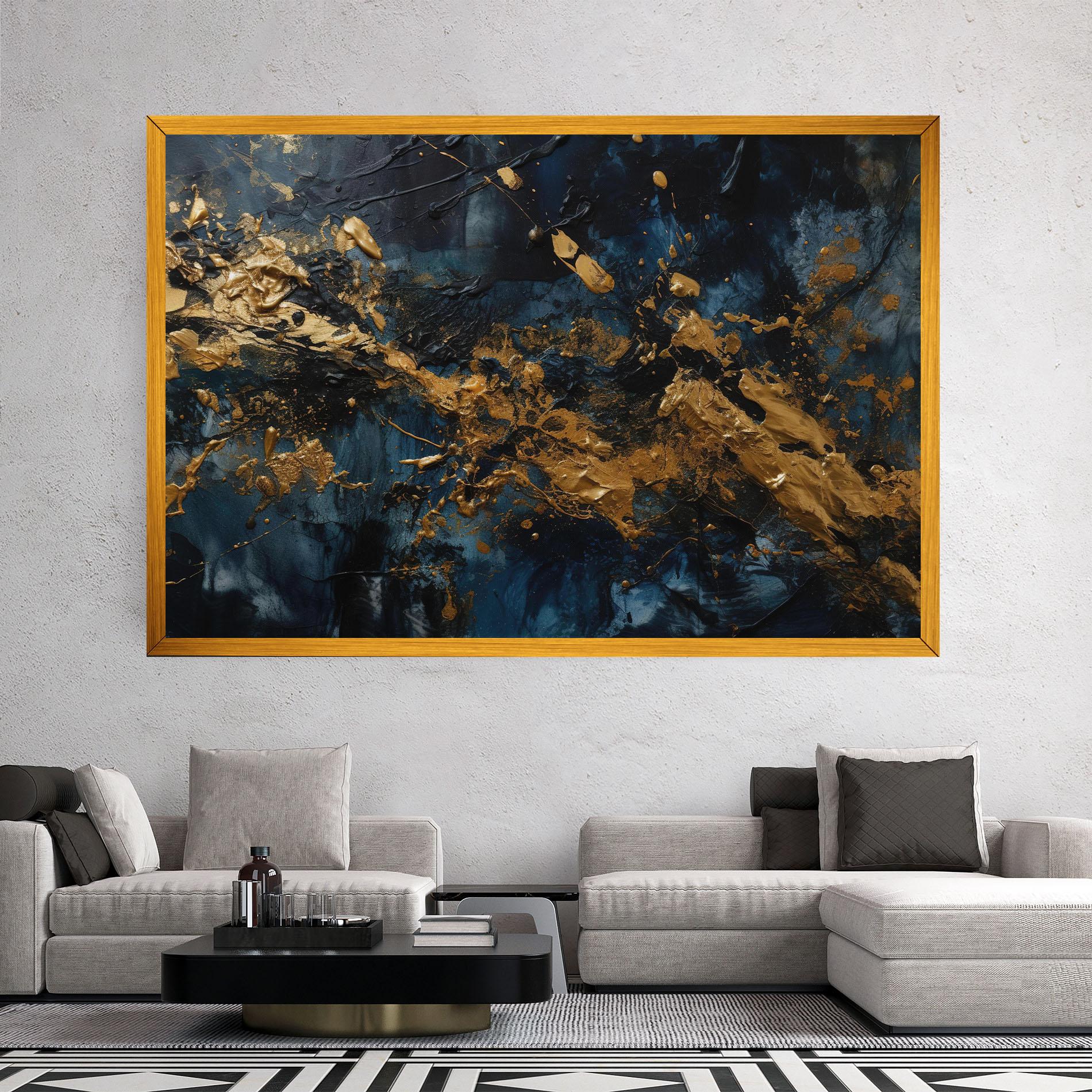 Leinwandbild Gold Explosion mockup 2