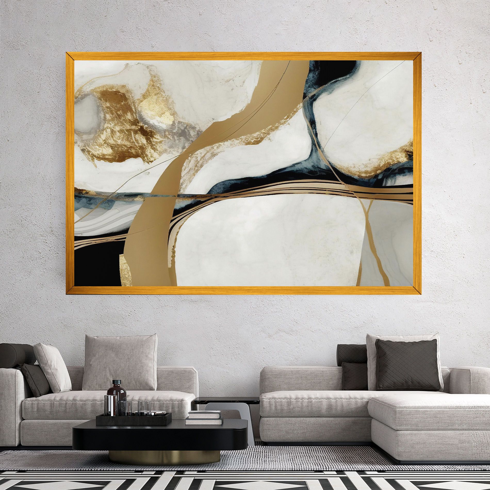 Golden Blue Marble mockup 2