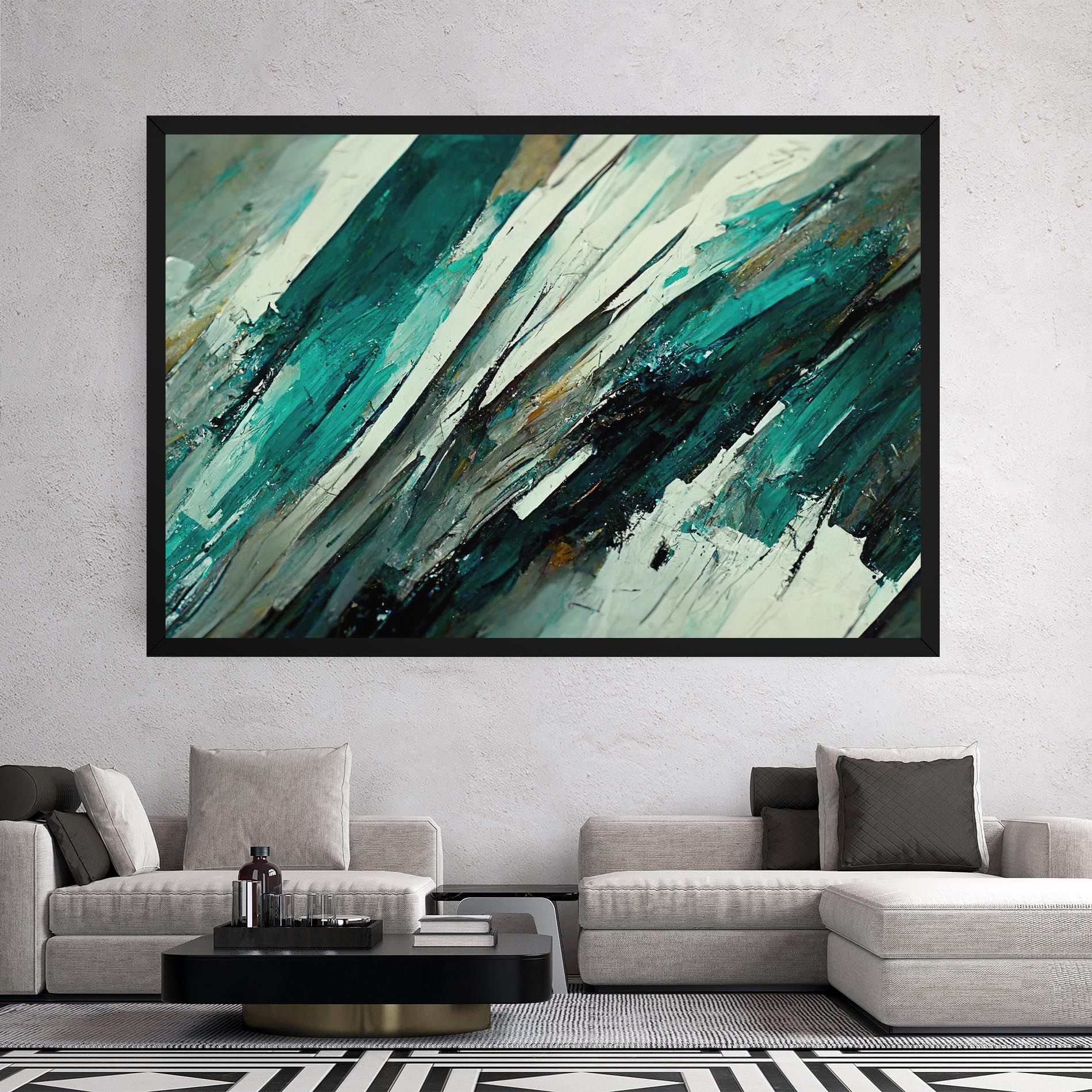 Abstract Green Artwork mockup 2