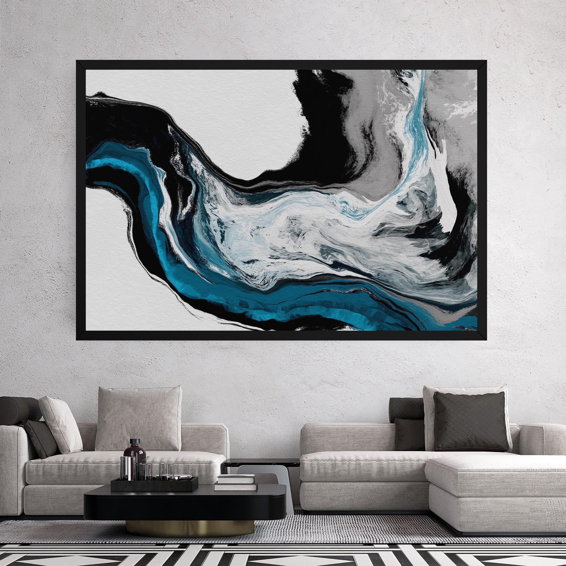 Leinwandbild Beautiful Abstract Wave mockup 2