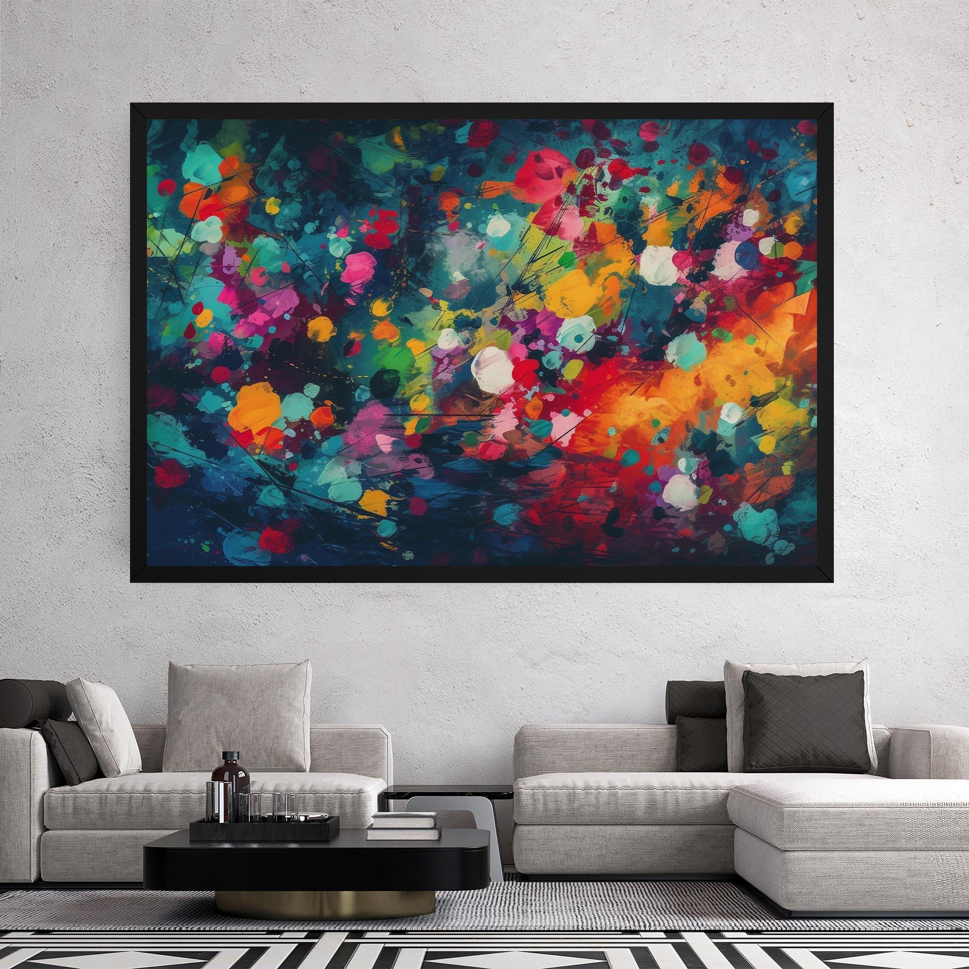 Leinwandbild Colors Blue Background mockup 2