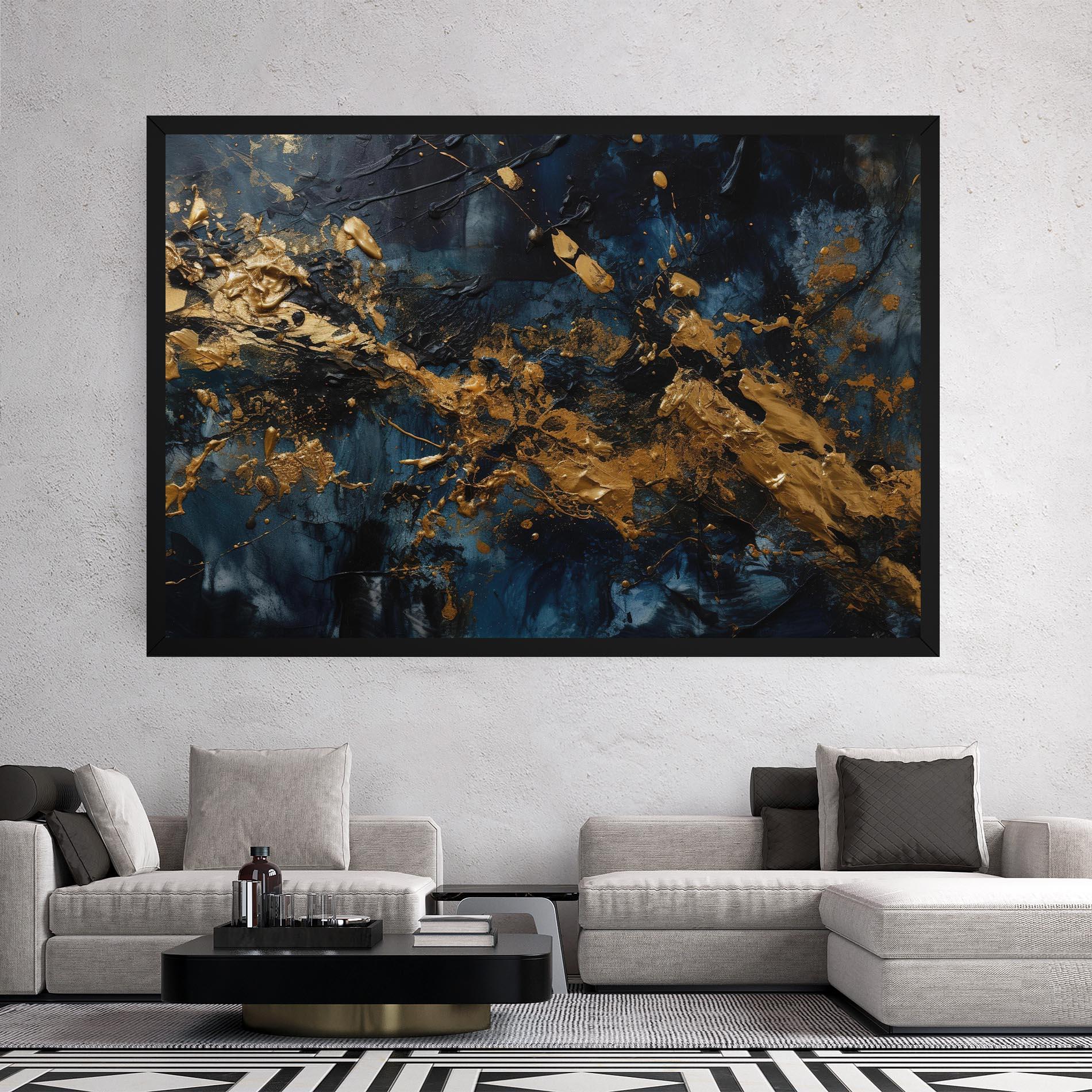Leinwandbild Gold Explosion mockup 2