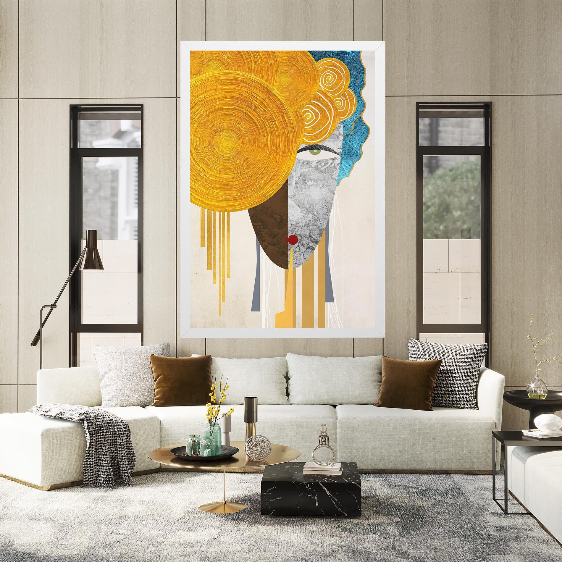 Leinwandbild Abstract Grey Face 1 mockup 2