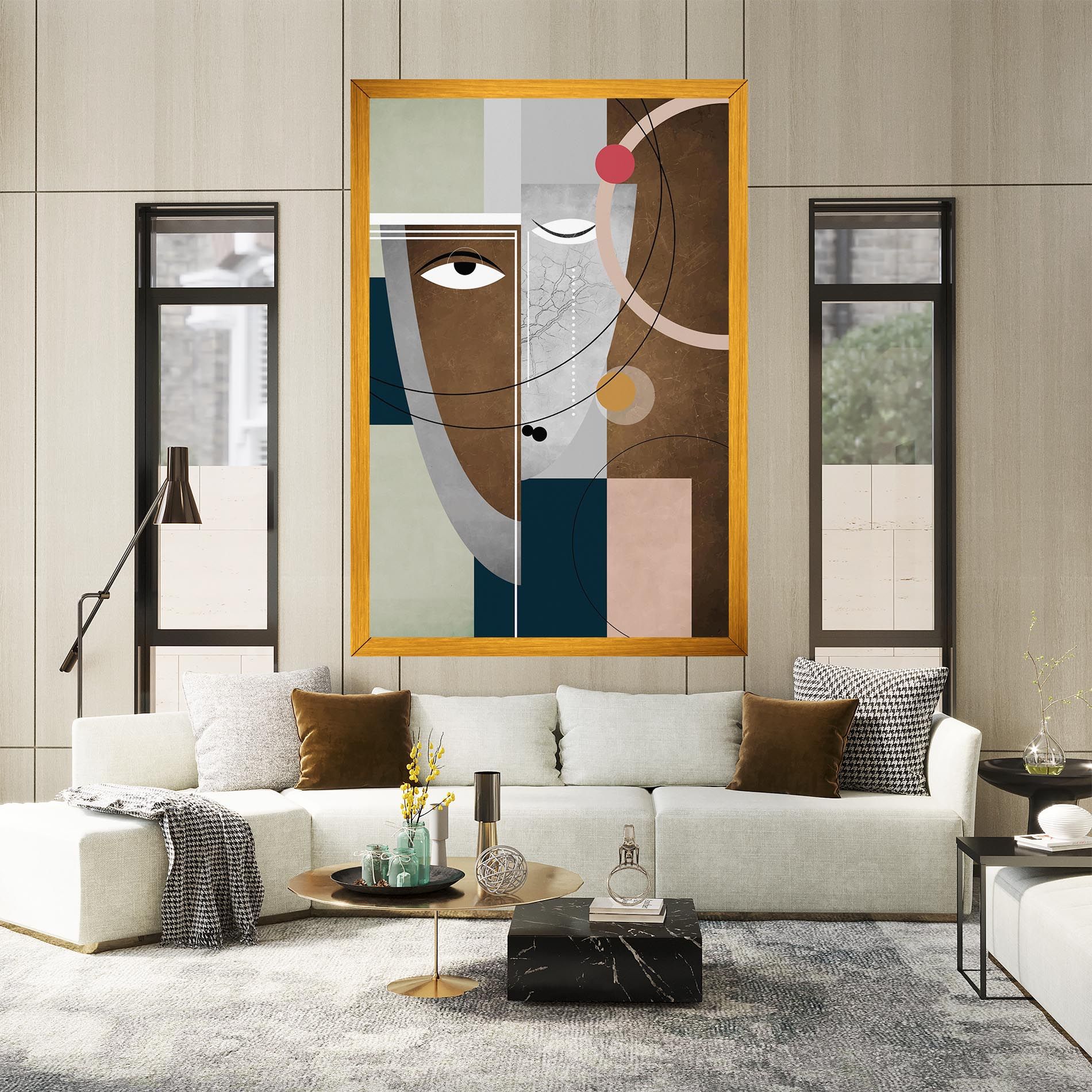 Abstract Brown Face mockup 2