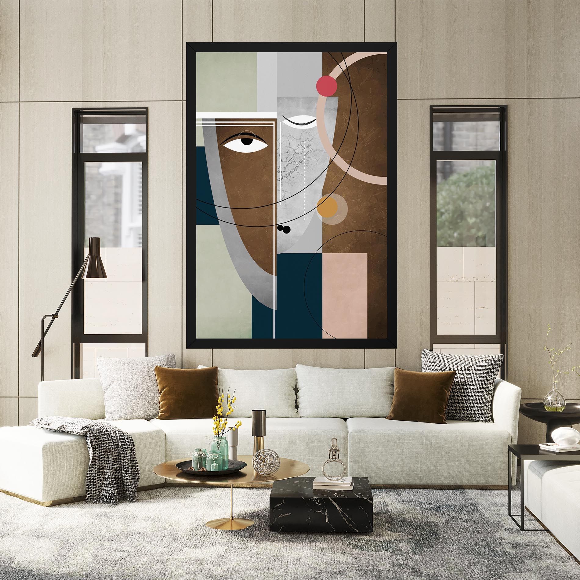 Abstract Brown Face mockup 2