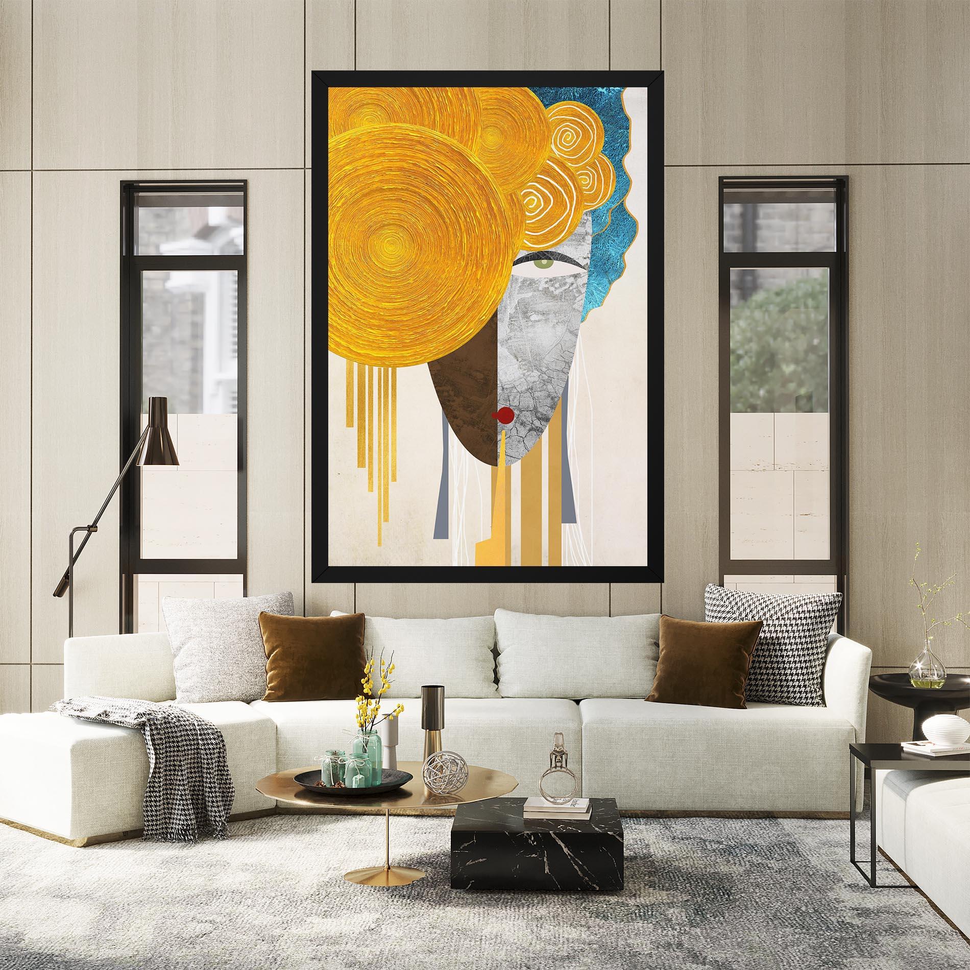 Leinwandbild Abstract Grey Face 1 mockup 2