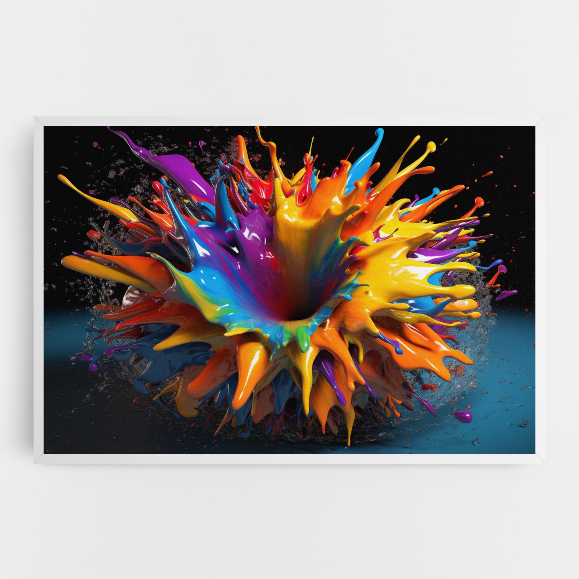 Leinwandbild 3d Color Splash mockup 0